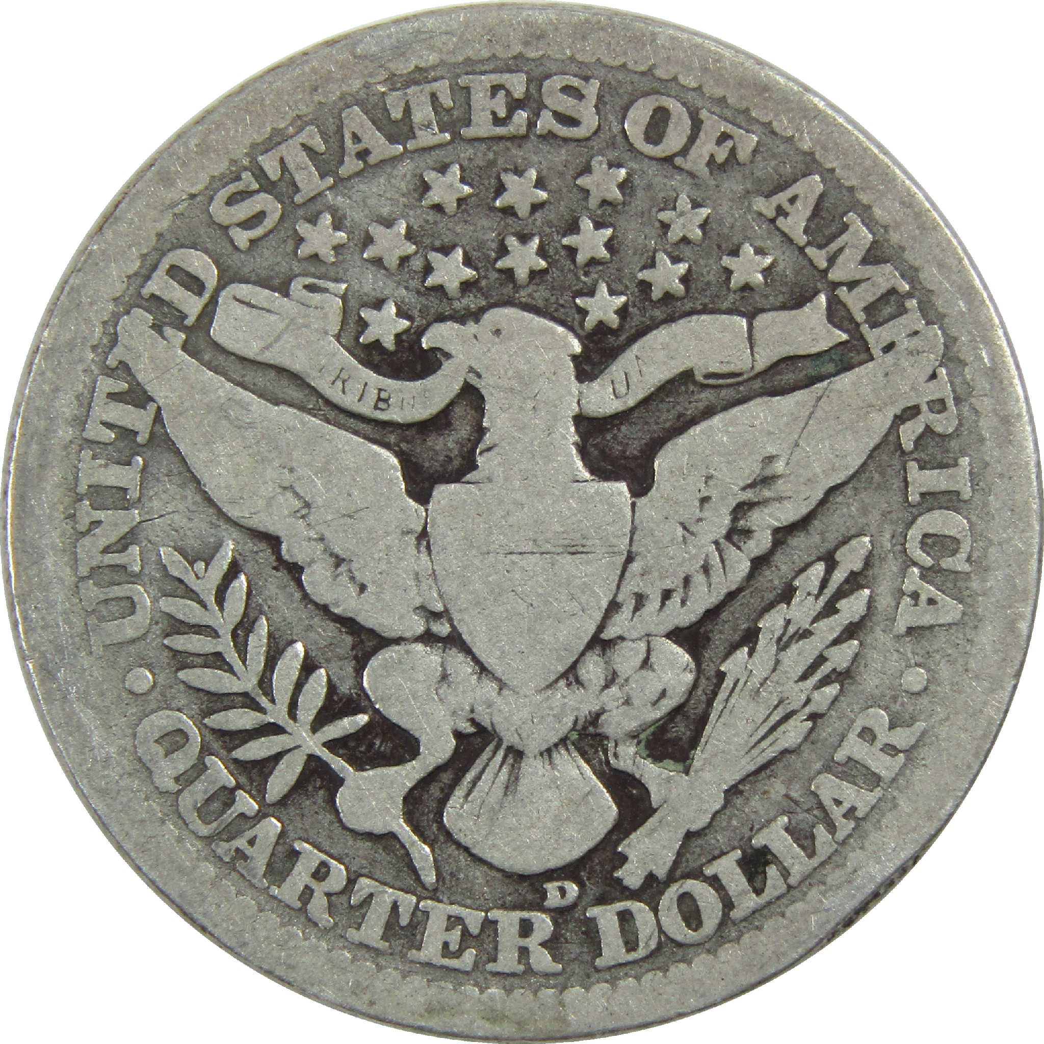 1915 D Barber Quarter G Good Silver 25c Coin SKU:I13181