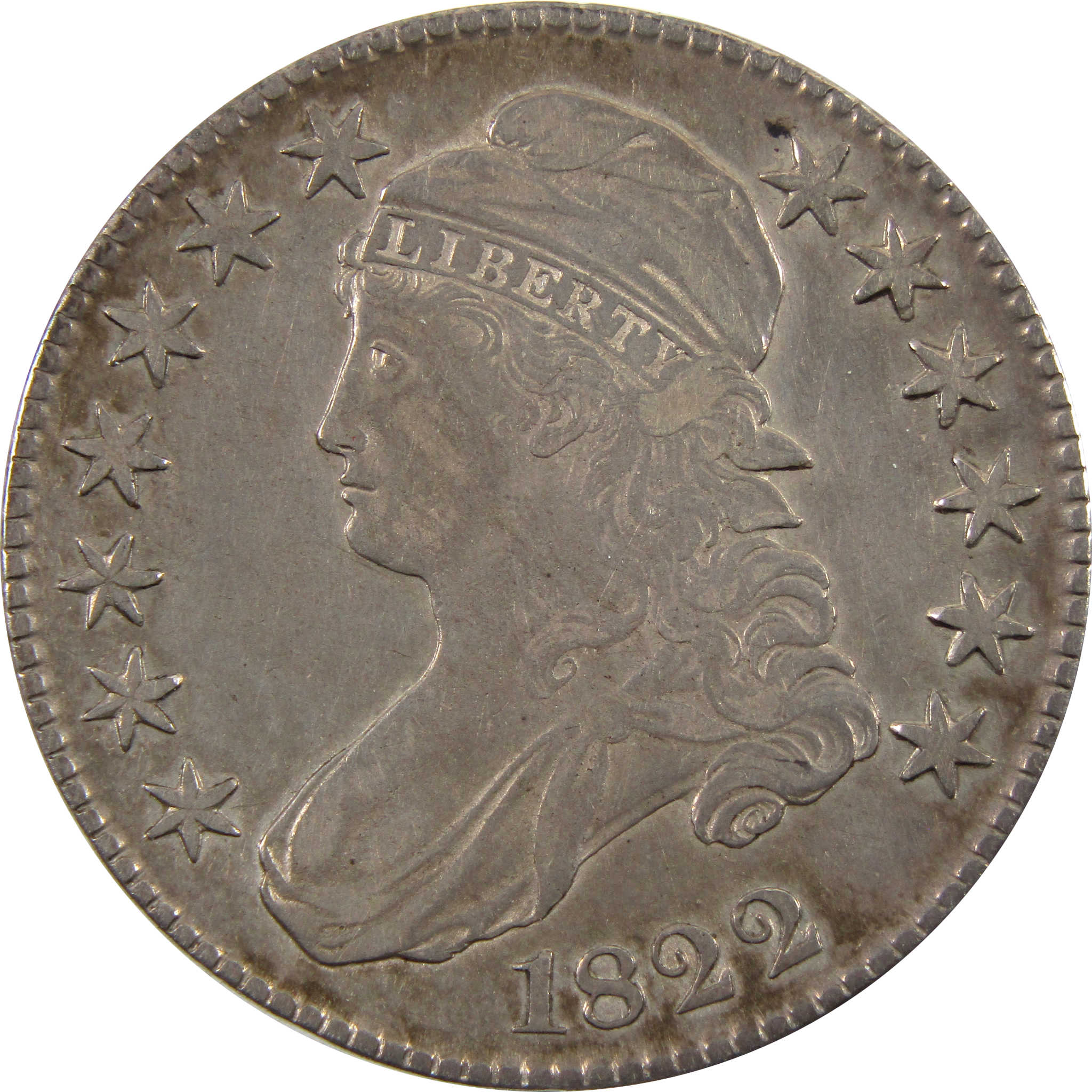 1822 Capped Bust Half Dollar Extremely Fine 0.8924 Silver SKU:I10298