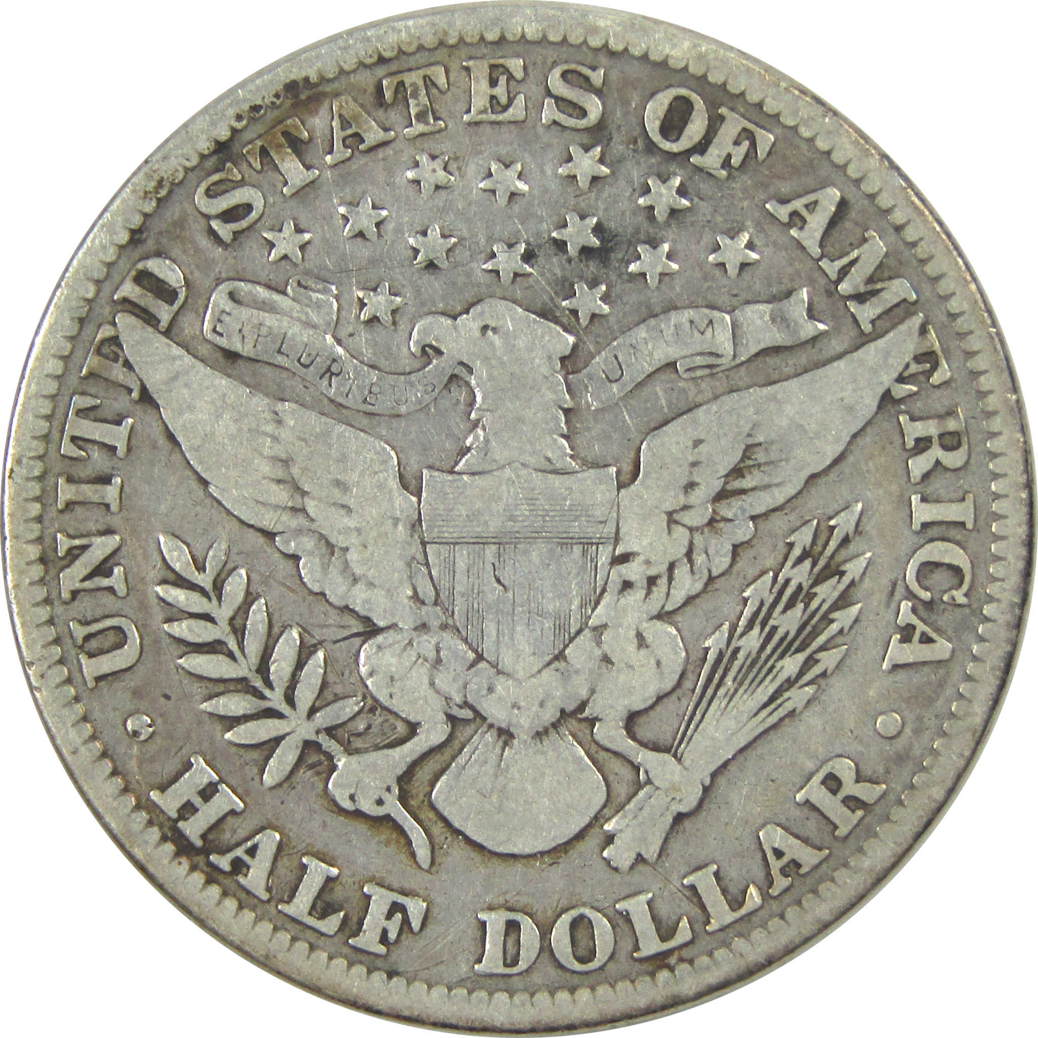 1897 Barber Half Dollar VG Very Good Silver 50c Coin SKU:I15568