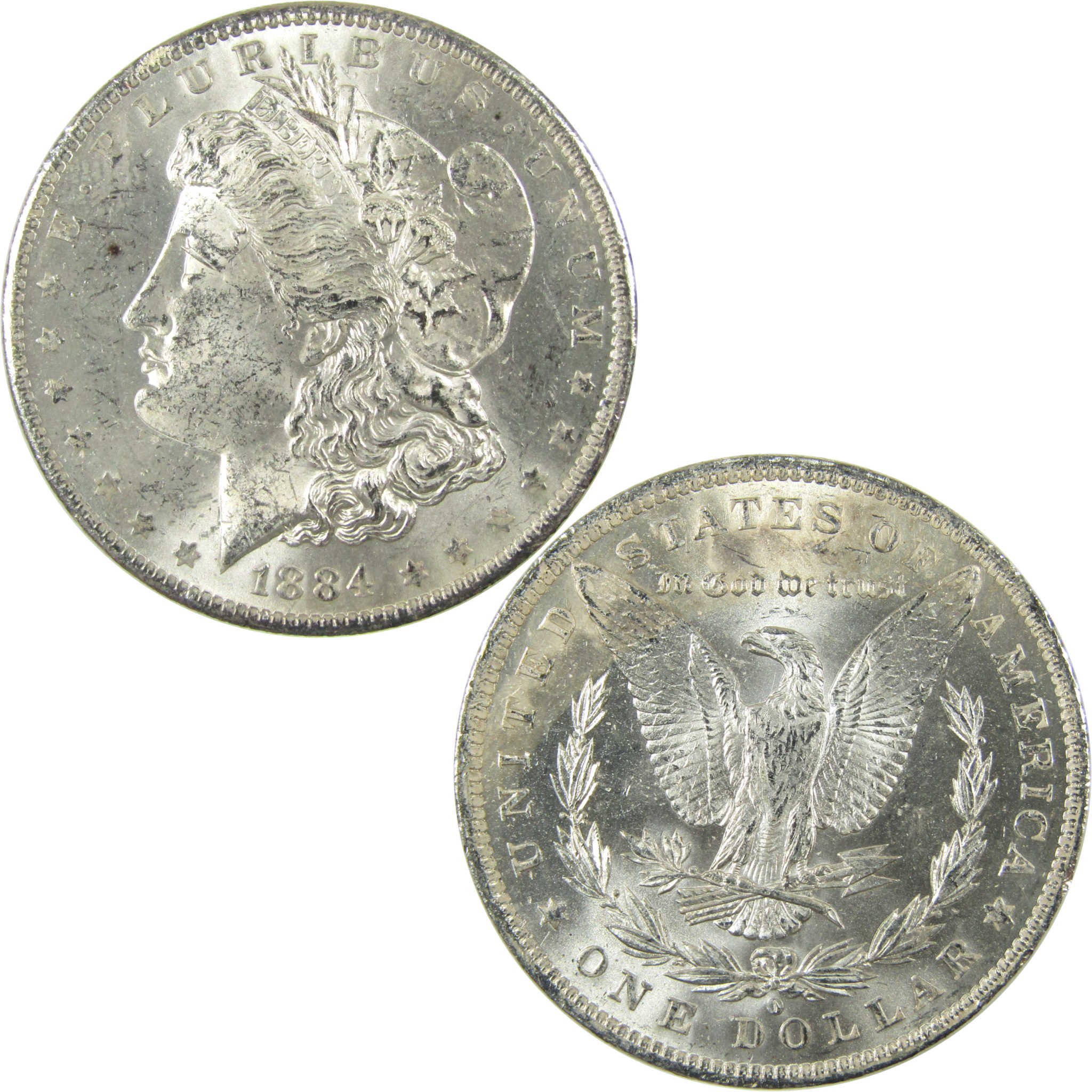 1884 O Morgan Silver Dollar Uncirculated Mint State $1 Coin SKU:I27083