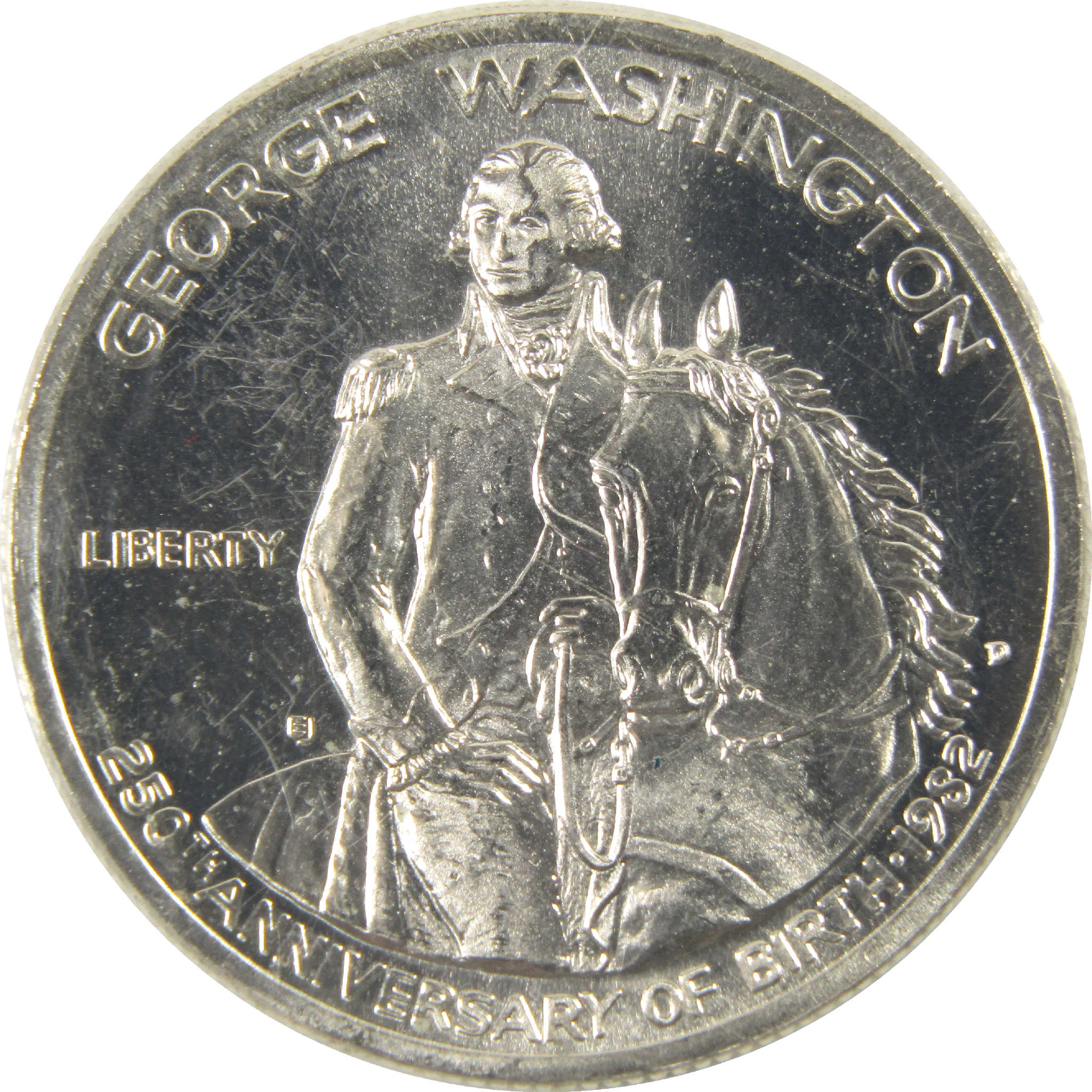 George Washington Commemorative 1982 D BU Uncirculated Silver 50c OGP