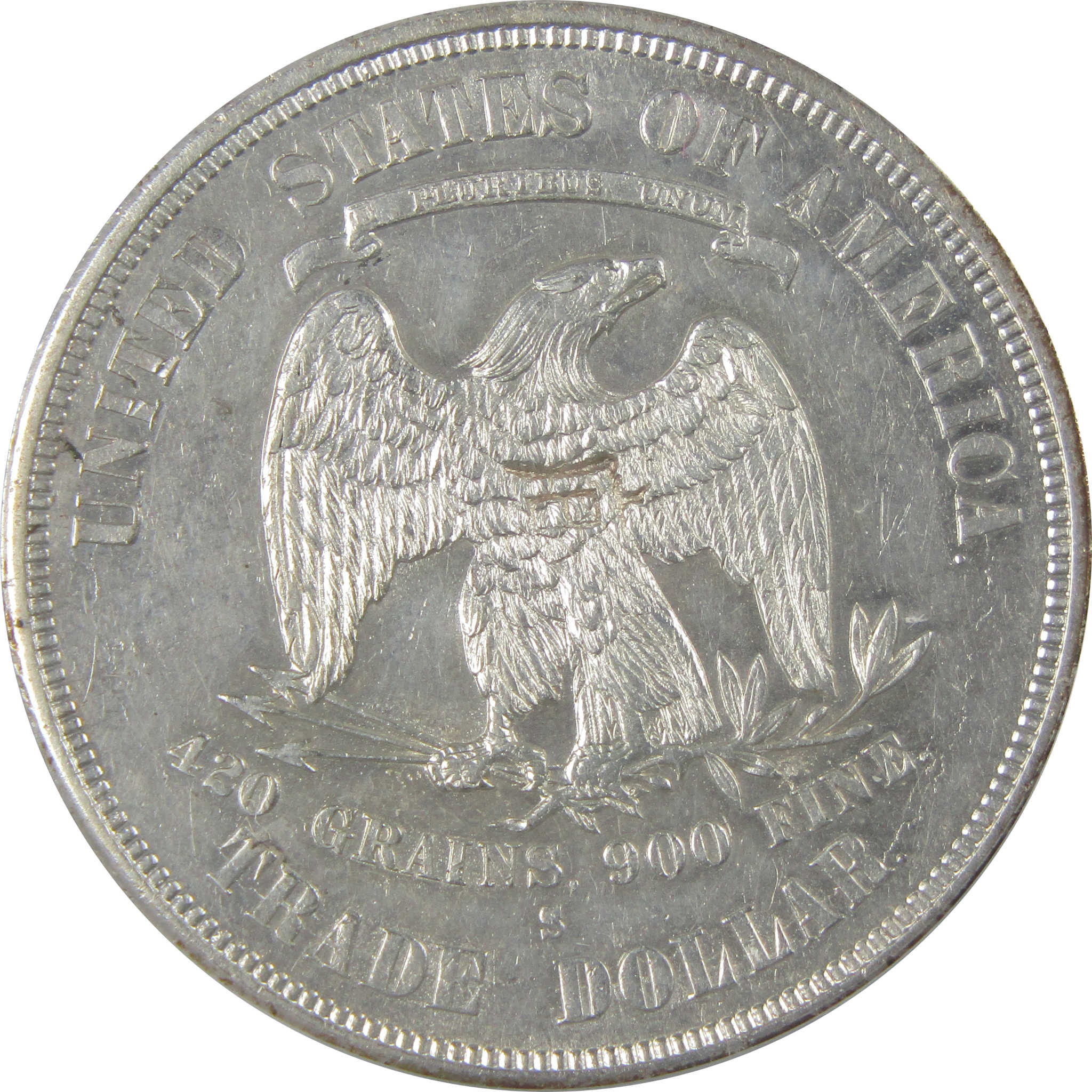 1875 S Trade Dollar AU 50 Details ANACS Silver $1 Coin SKU:CP130