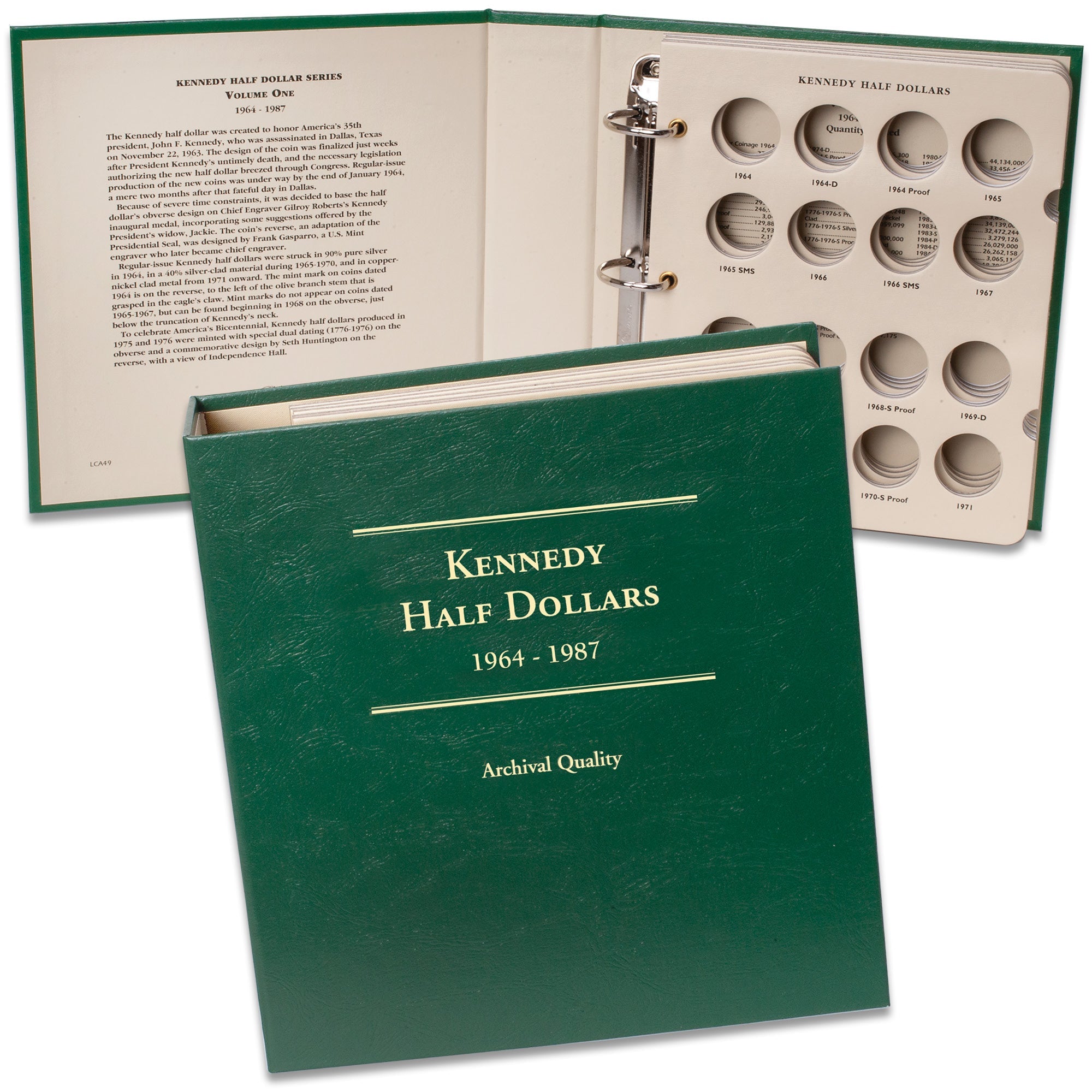 1964-1987 Kennedy Half Dollar Coin Album Volume 1 Littleton Coin