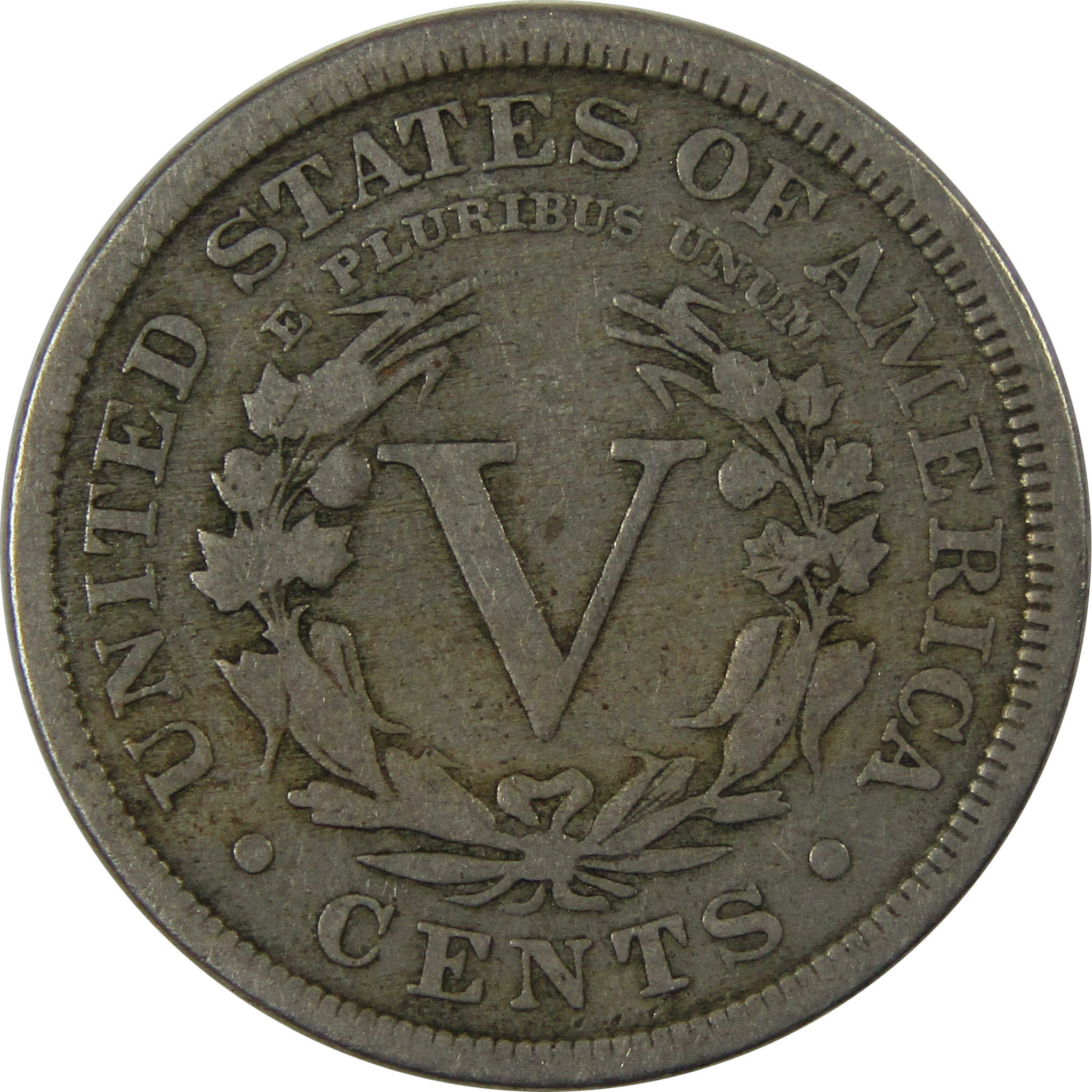 1892 Liberty Head V Nickel F Fine 5c Coin Collectible SKU:I23460