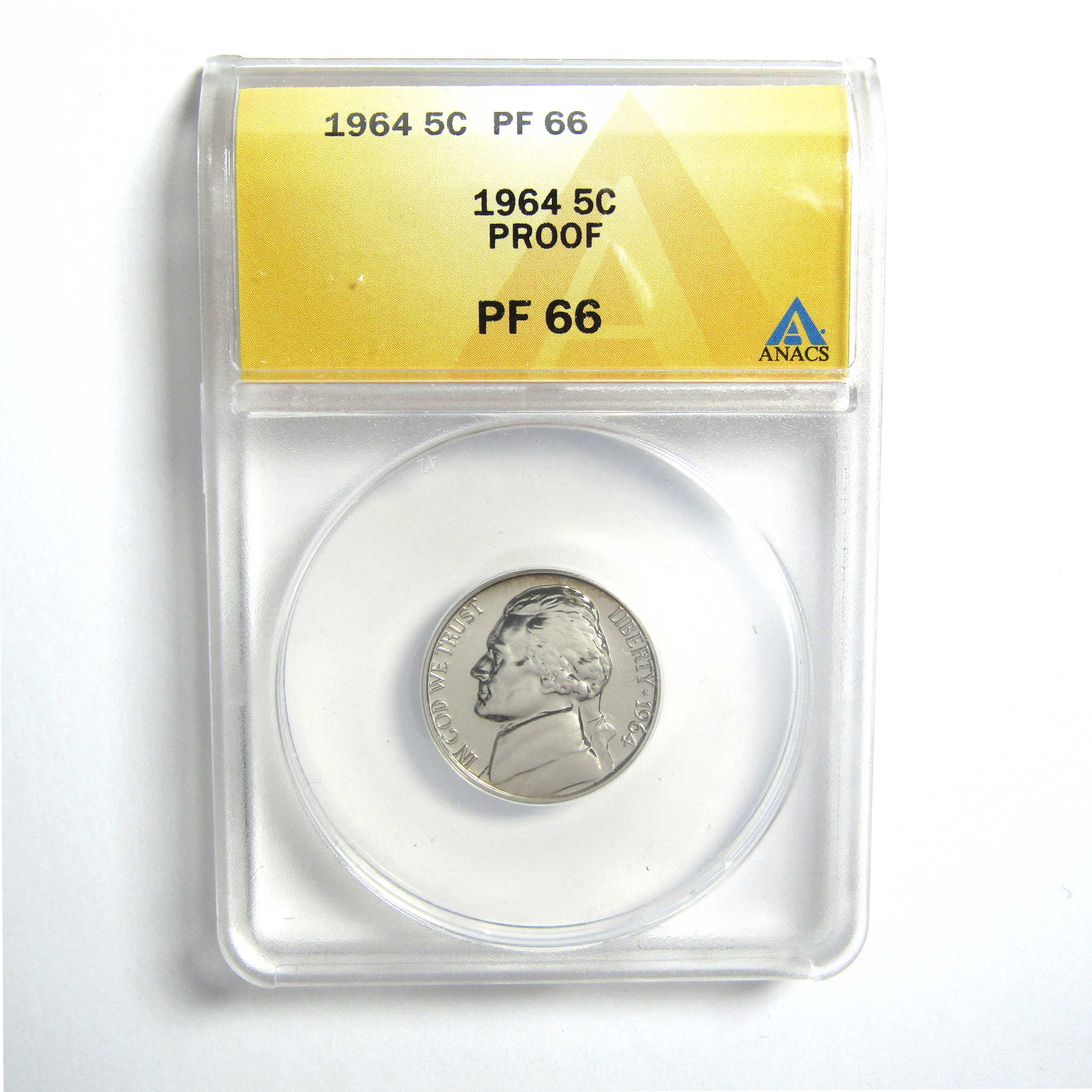 1964 Jefferson Nickel PF 66 ANACS 5c Proof Coin SKU:CPC5066