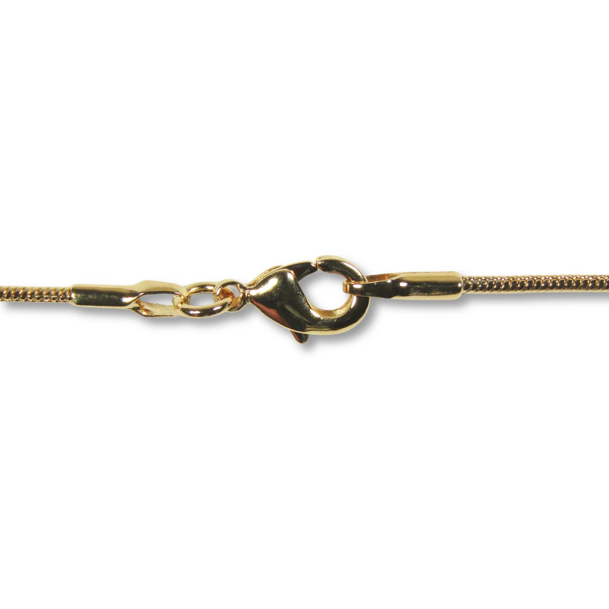 Hibiscus Flower Cut Coin Necklace with Gold-Plated Chain