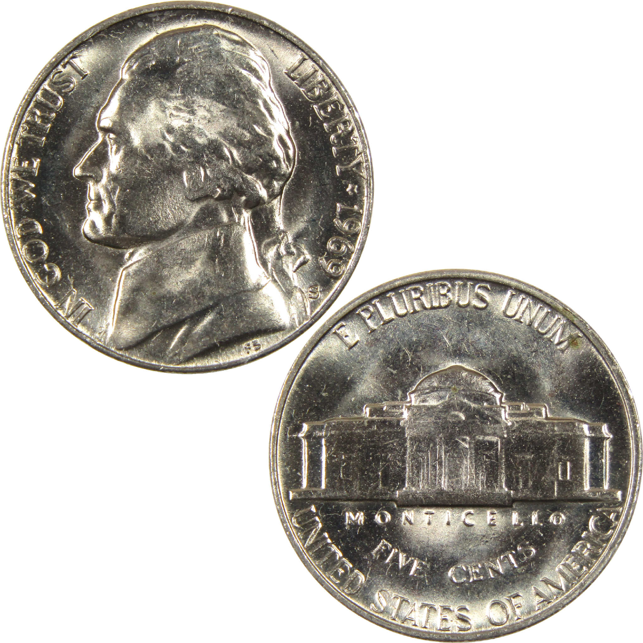 1969 S Jefferson Nickel BU Uncirculated 5c Coin