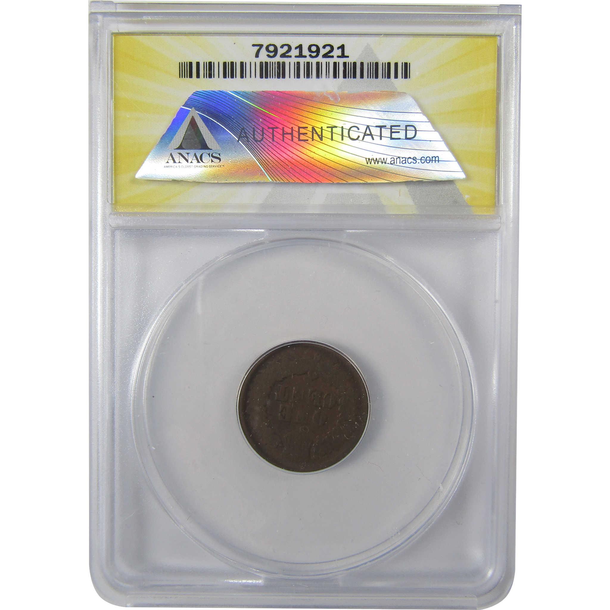 1869 Indian Head Cent AG 3 ANACS Penny 1c Coin Collectible SKU:I25577