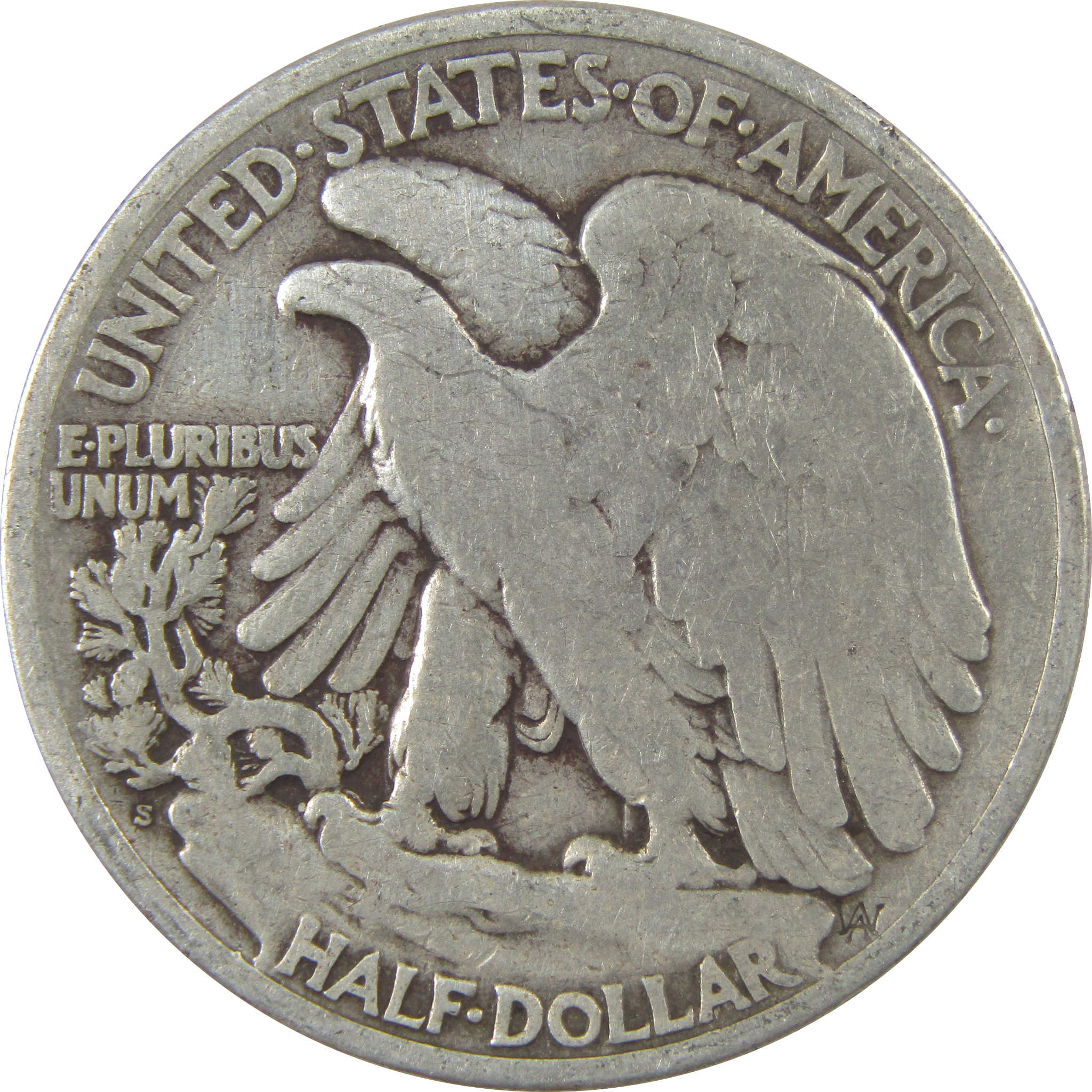 1918 S Liberty Walking Silver Half Dollar VG Very Good Coin SKU:I24157