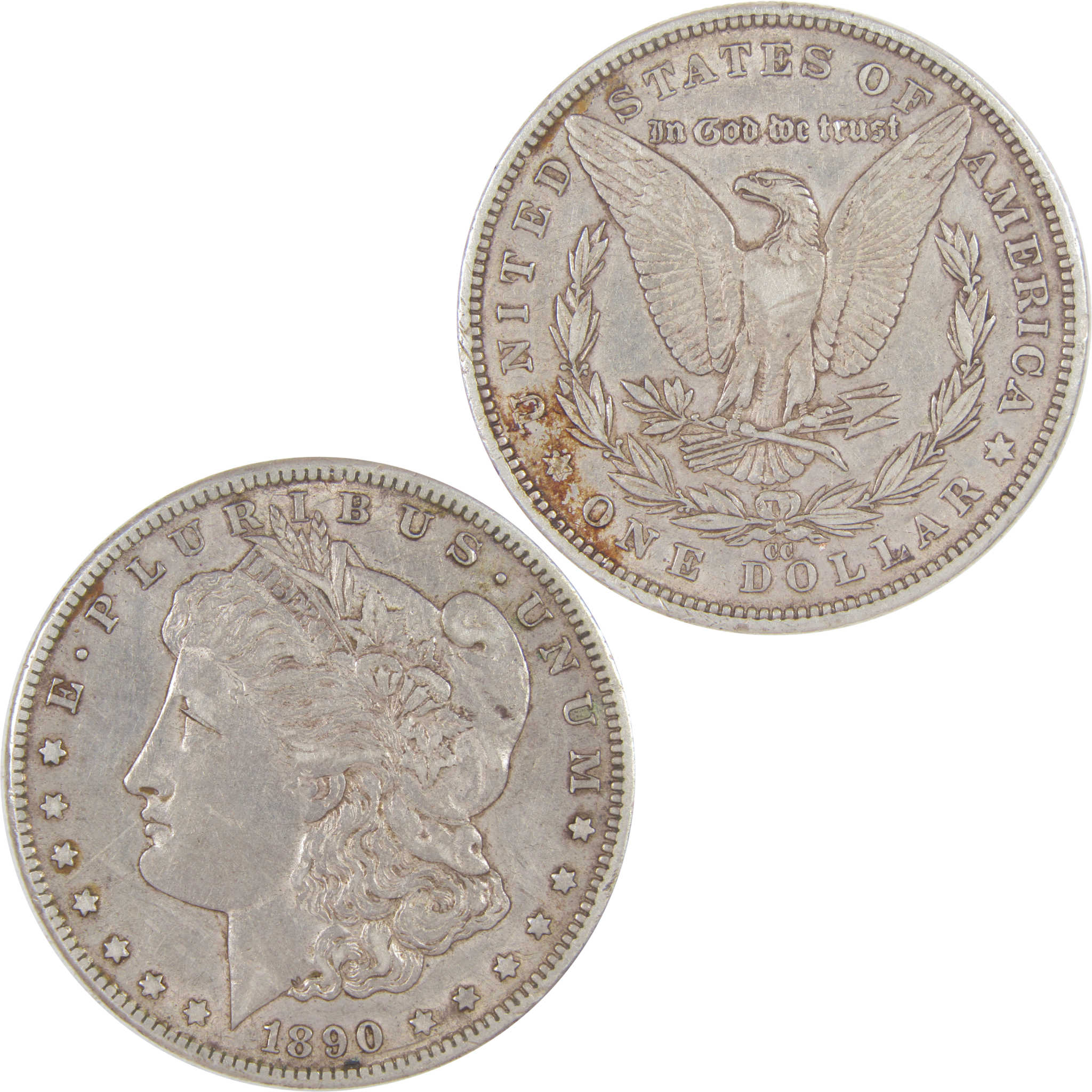 1890 CC Morgan Dollar XF EF Extremely Fine Silver $1 Coin SKU:I18784 - Morgan coin - Morgan silver dollar - Morgan silver dollar for sale - Profile Coins &amp; Collectibles