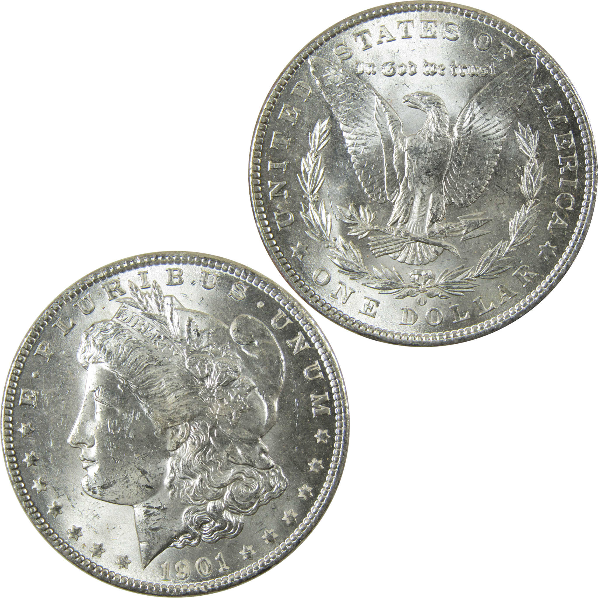 1901 O Morgan Silver Dollar Uncirculated Mint State $1 Coin SKU:I28387