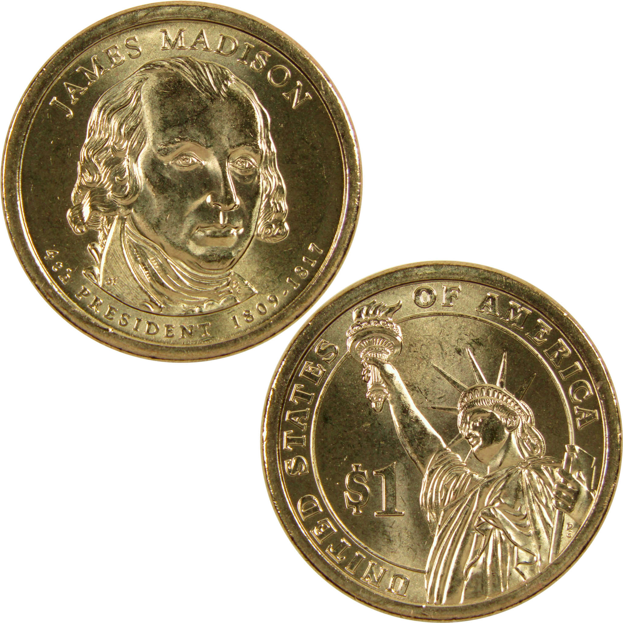 2007 D James Madison Presidential Dollar BU Uncirculated $1 Coin