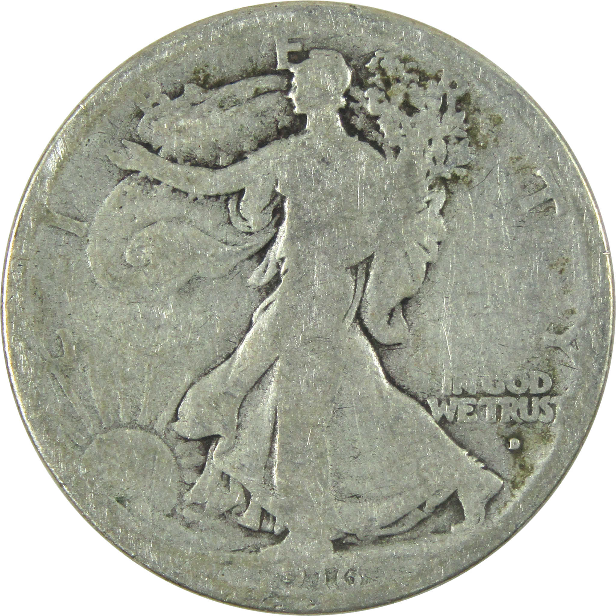 1916 D Liberty Walking Half Dollar AG About Good Silver 50c SKU:I14783