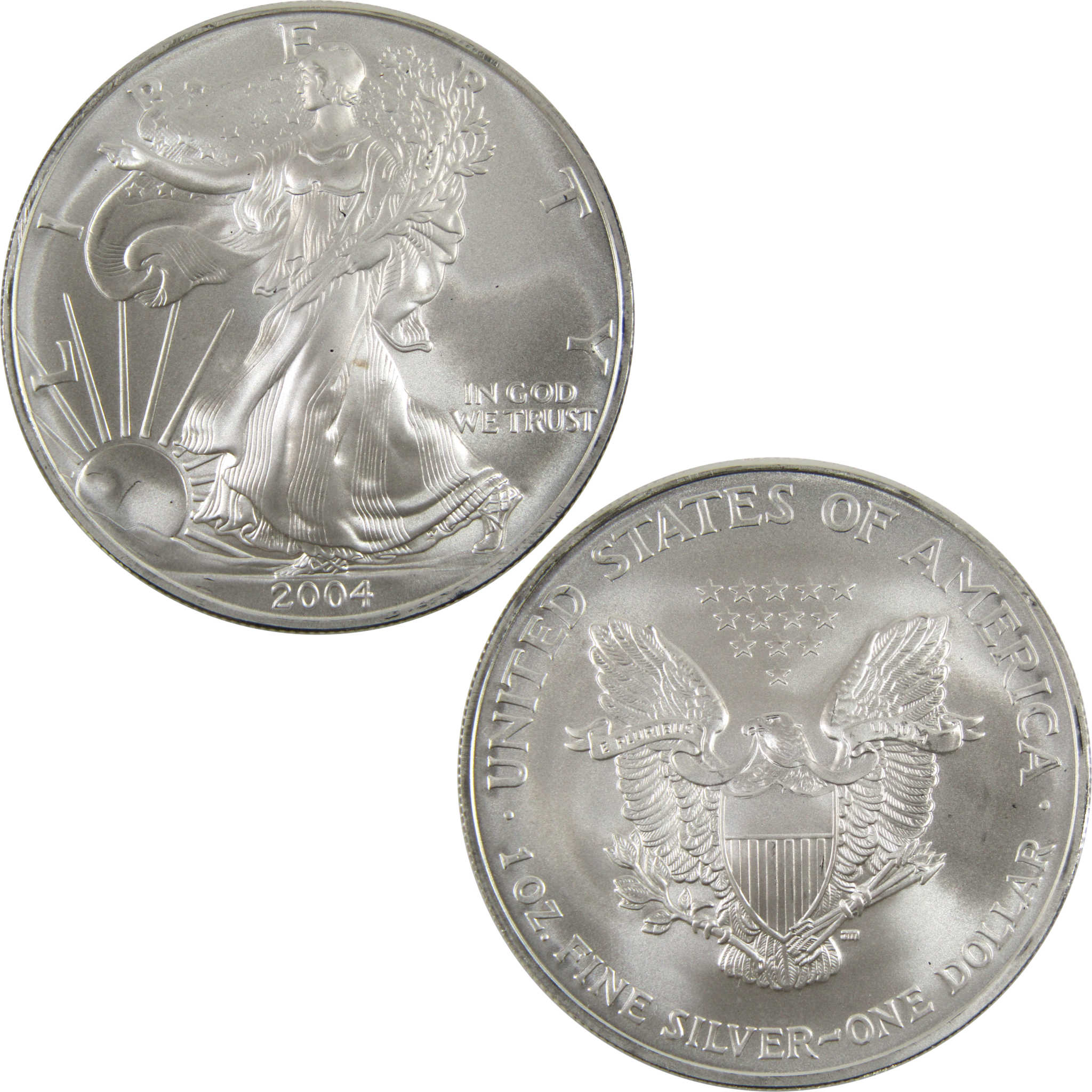 2004 American Eagle BU Uncirculated 1 oz .999 Silver Bullion $1 Coin