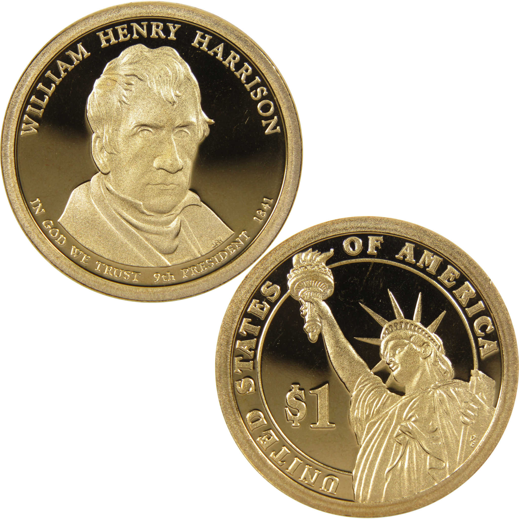 2009 S William Henry Harrison Presidential Dollar Choice Proof $1 Coin