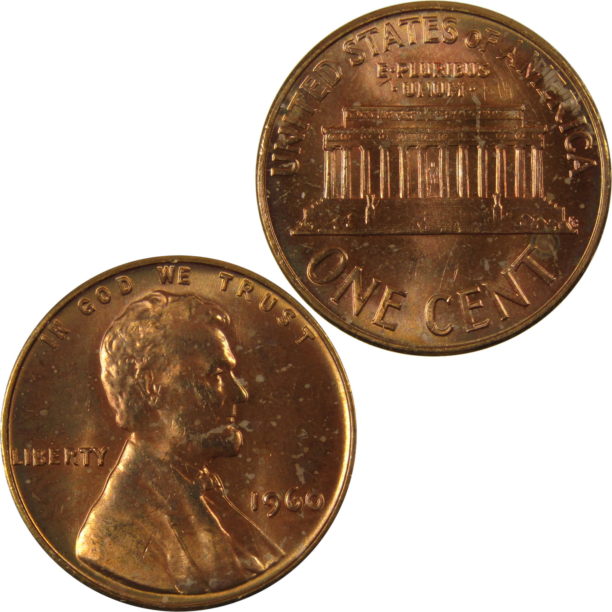 1960 Small Date Lincoln Memorial 1c Uncirculated Mint State SKU:I26595