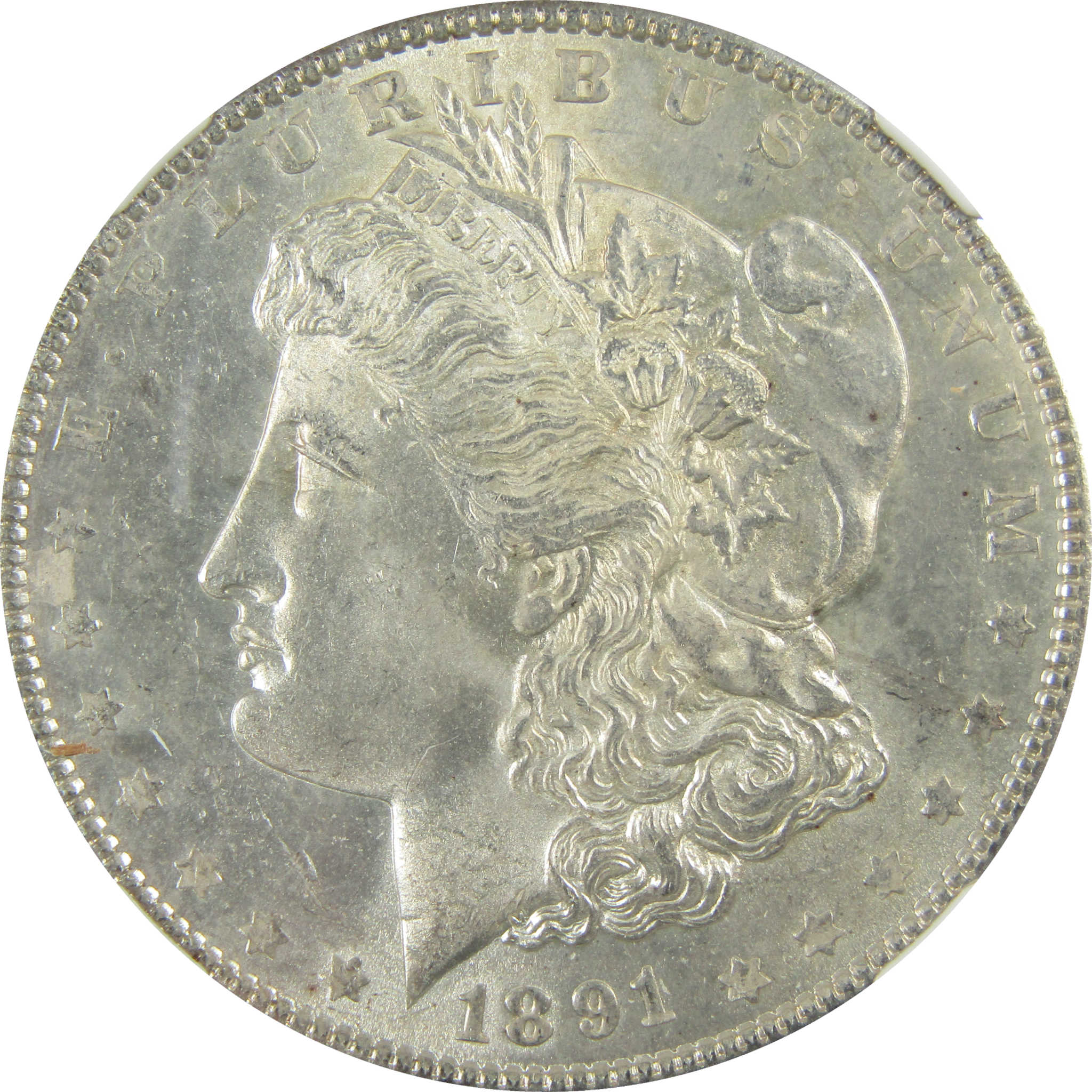 1891 Morgan Silver Dollar MS 63 NGC Uncirculated $1 Coin SKU:I27521