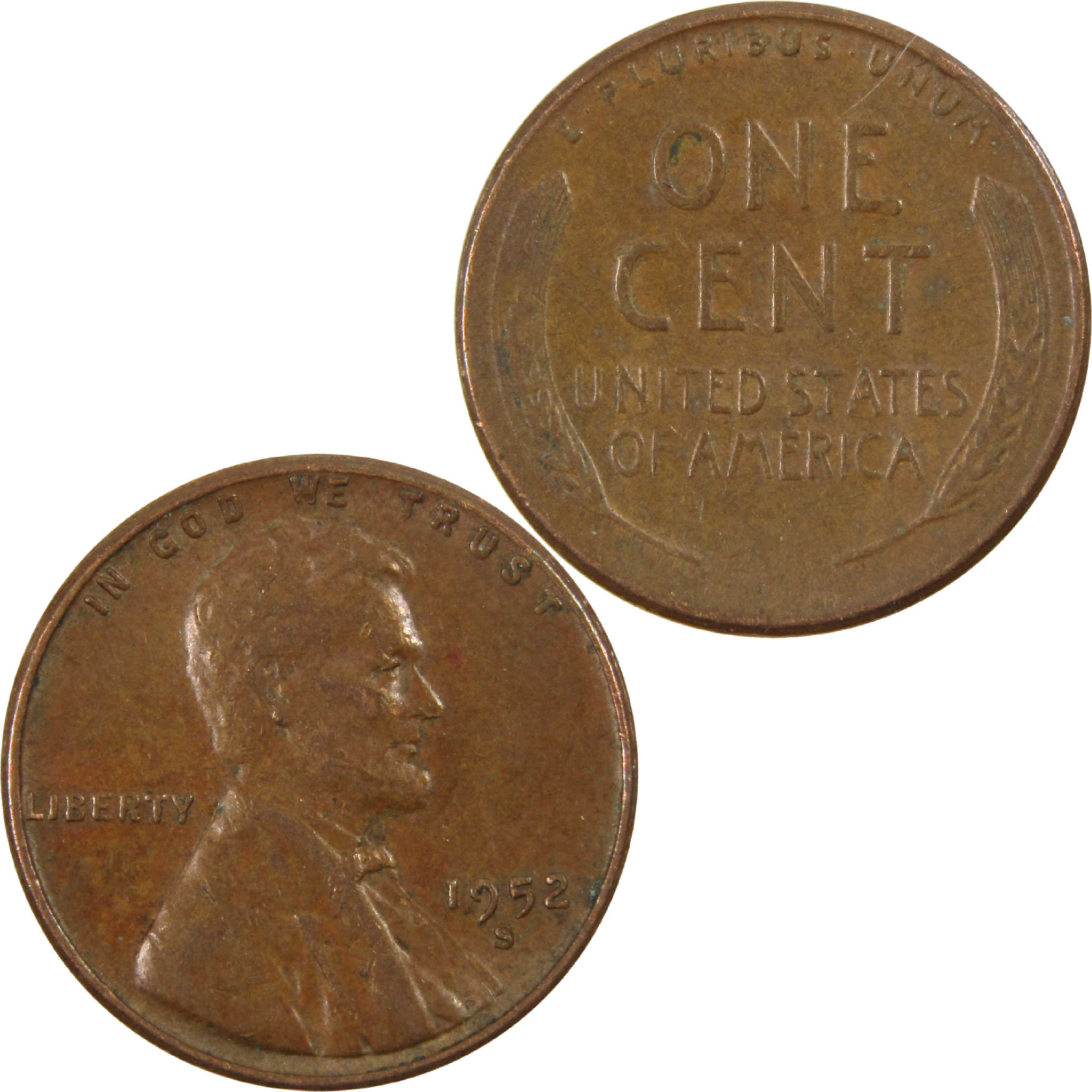 1952 S Lincoln Wheat Cent AG About Good Penny 1c Coin