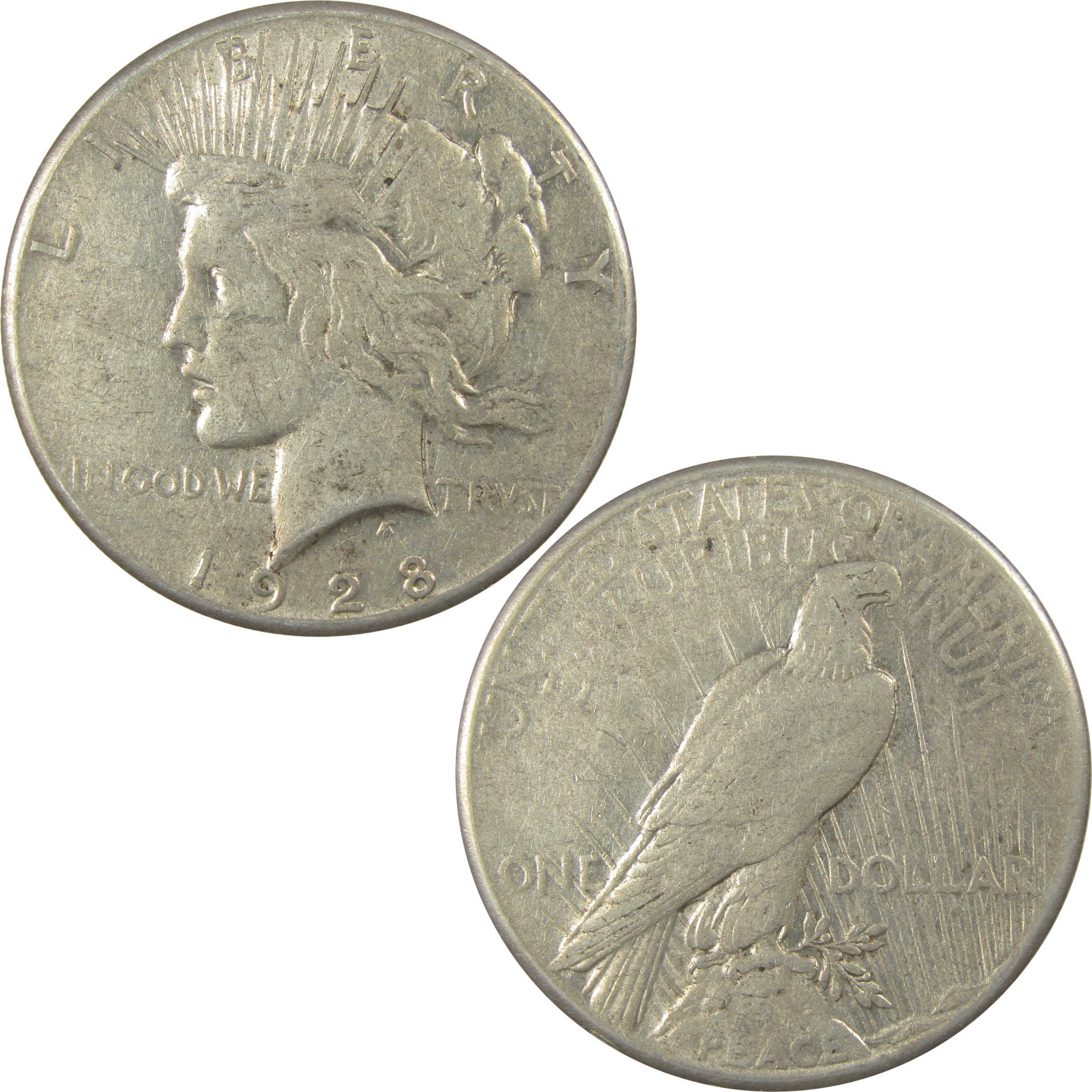 1928 Peace Dollar VF Very Fine Silver $1 Coin SKU:I22249