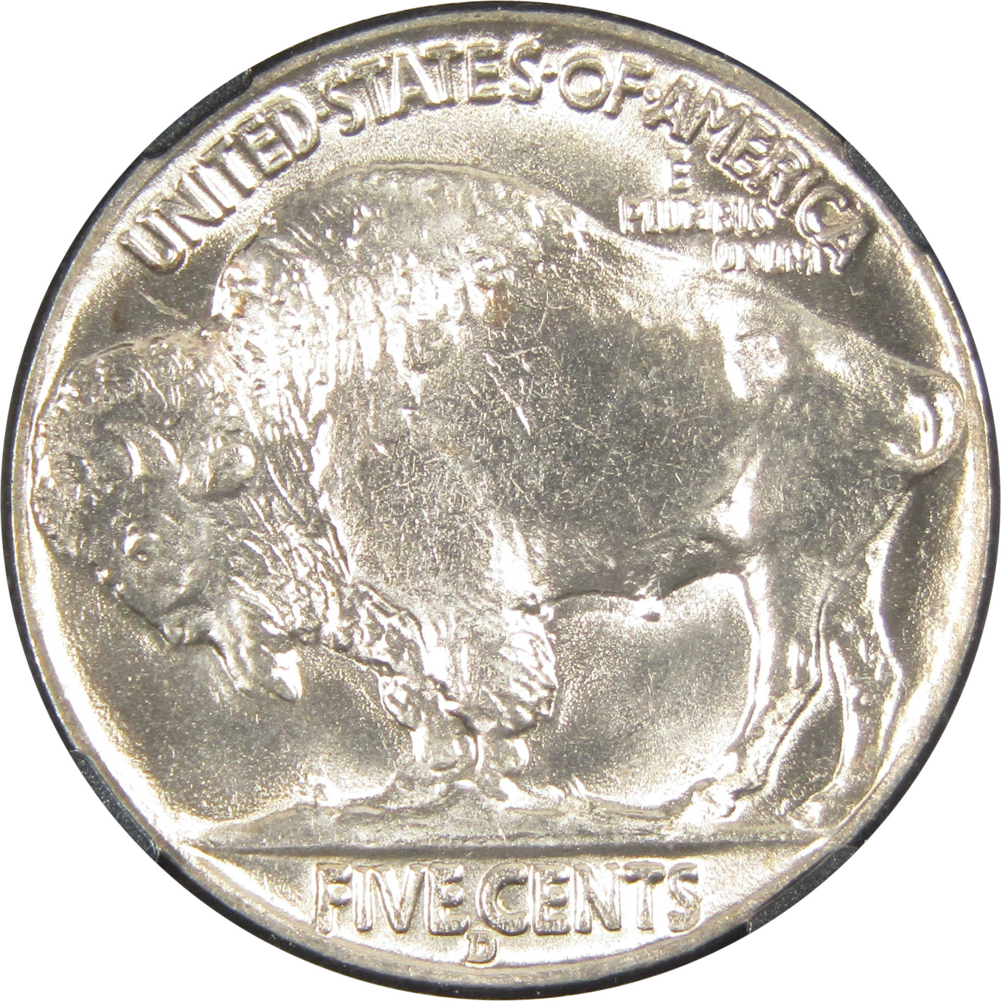 1938 D Buffalo Nickel MS 66 NGC 5c Original Bag Fragment SKU:I14599