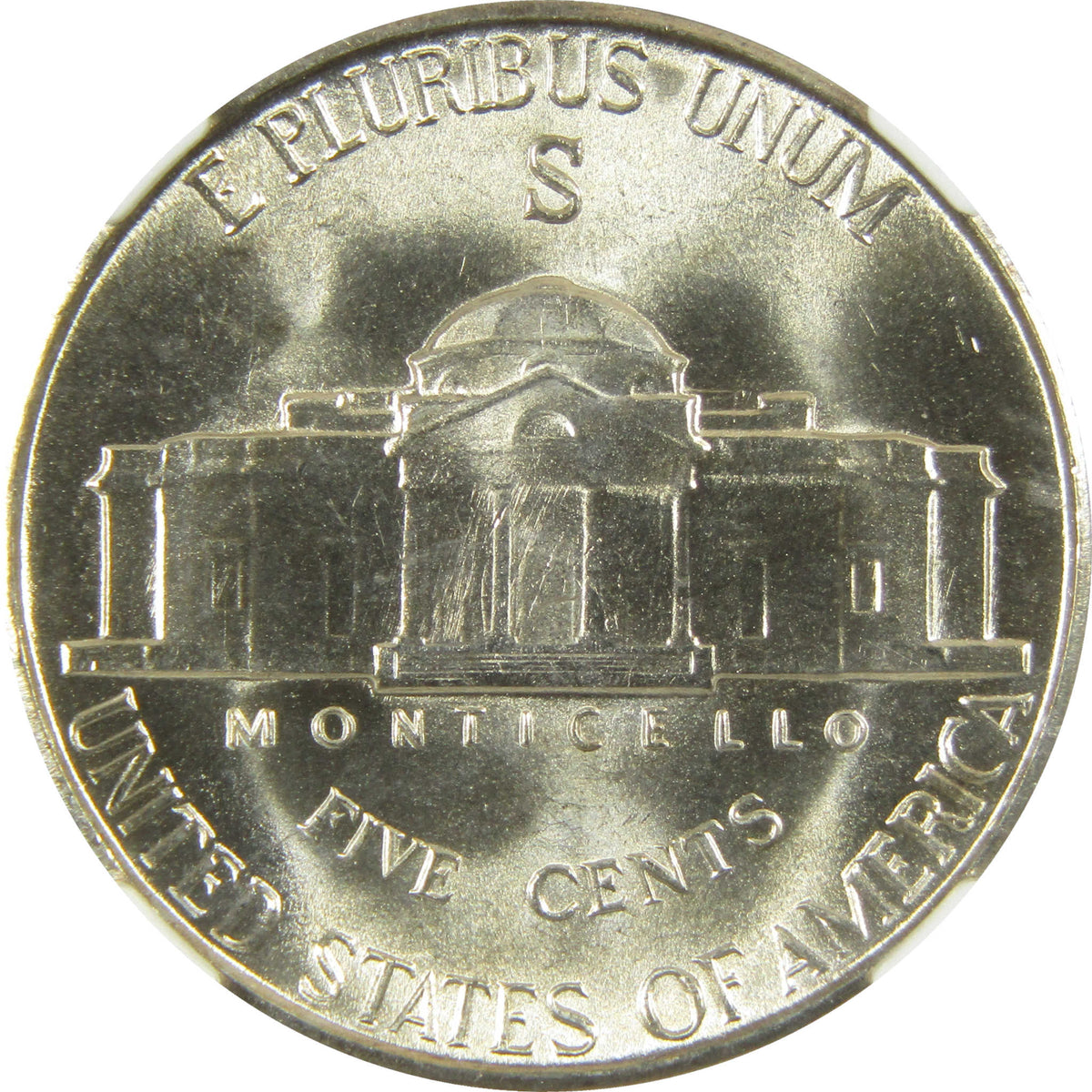 1945 S Jefferson Wartime Silver Nickel MS 67 NGC 5c Coin SKU:I28726