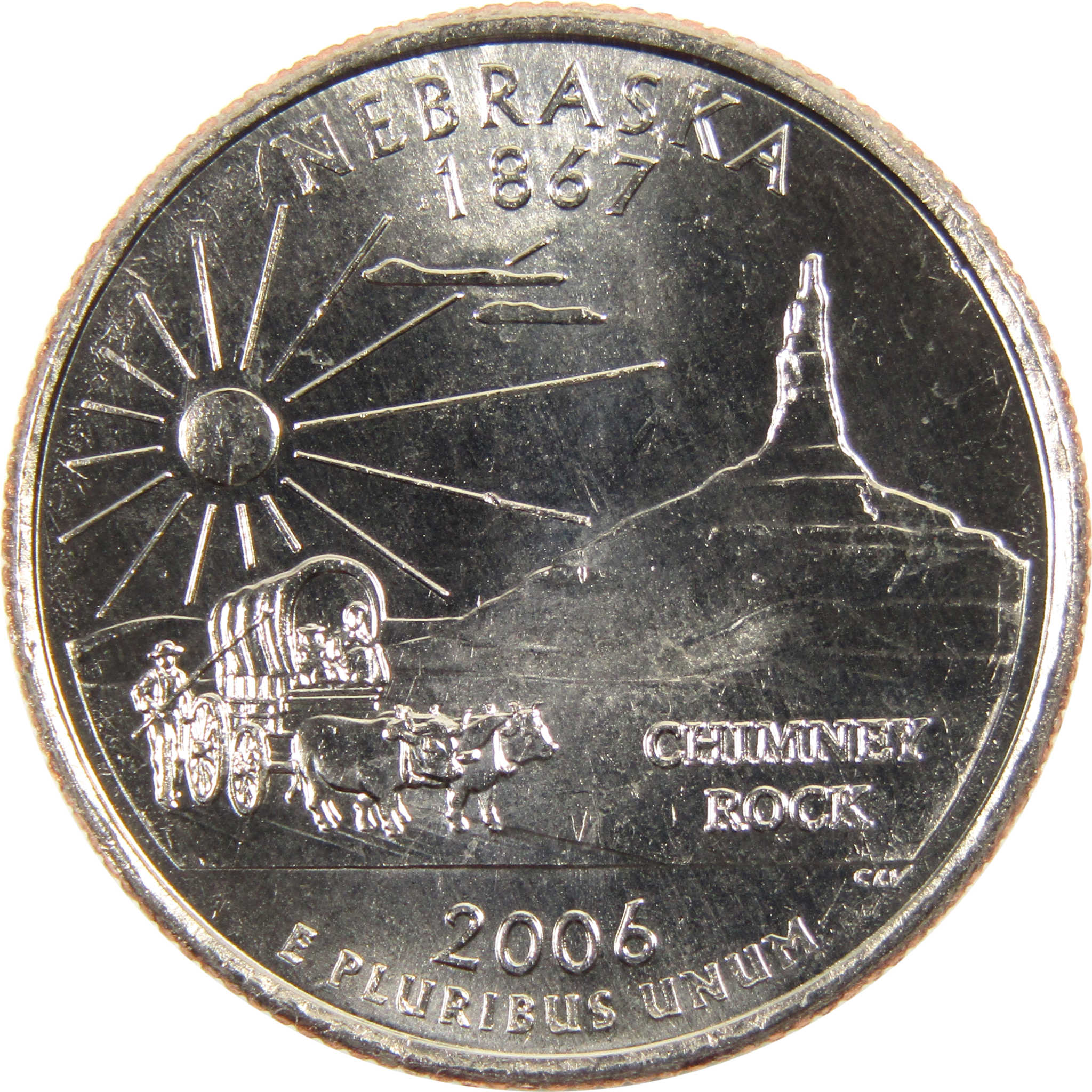 2006 P Nebraska State Quarter BU Uncirculated Clad 25c Coin