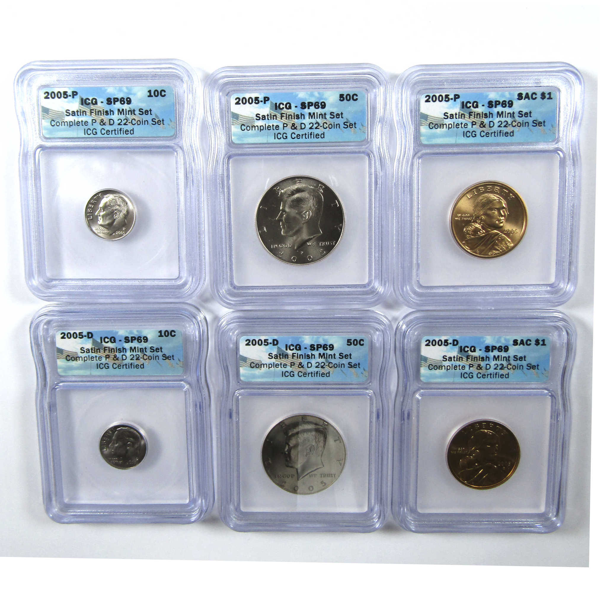 2005 Satin Finish U.S Uncirculated Mint Set SP 69 ICG SKU:CPC6628