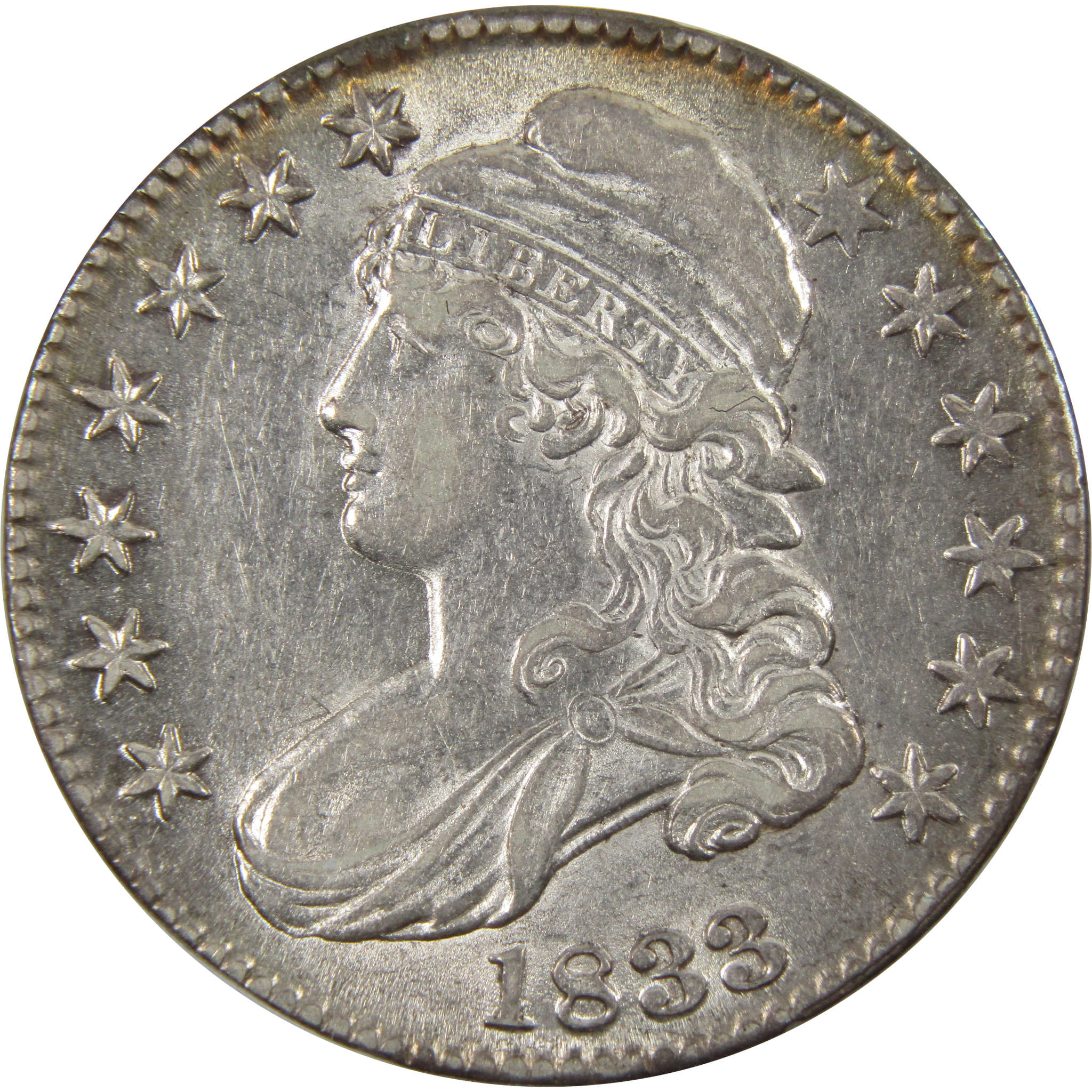 1833 Capped Bust Half Dollar Choice About Uncirculated SKU:I9640