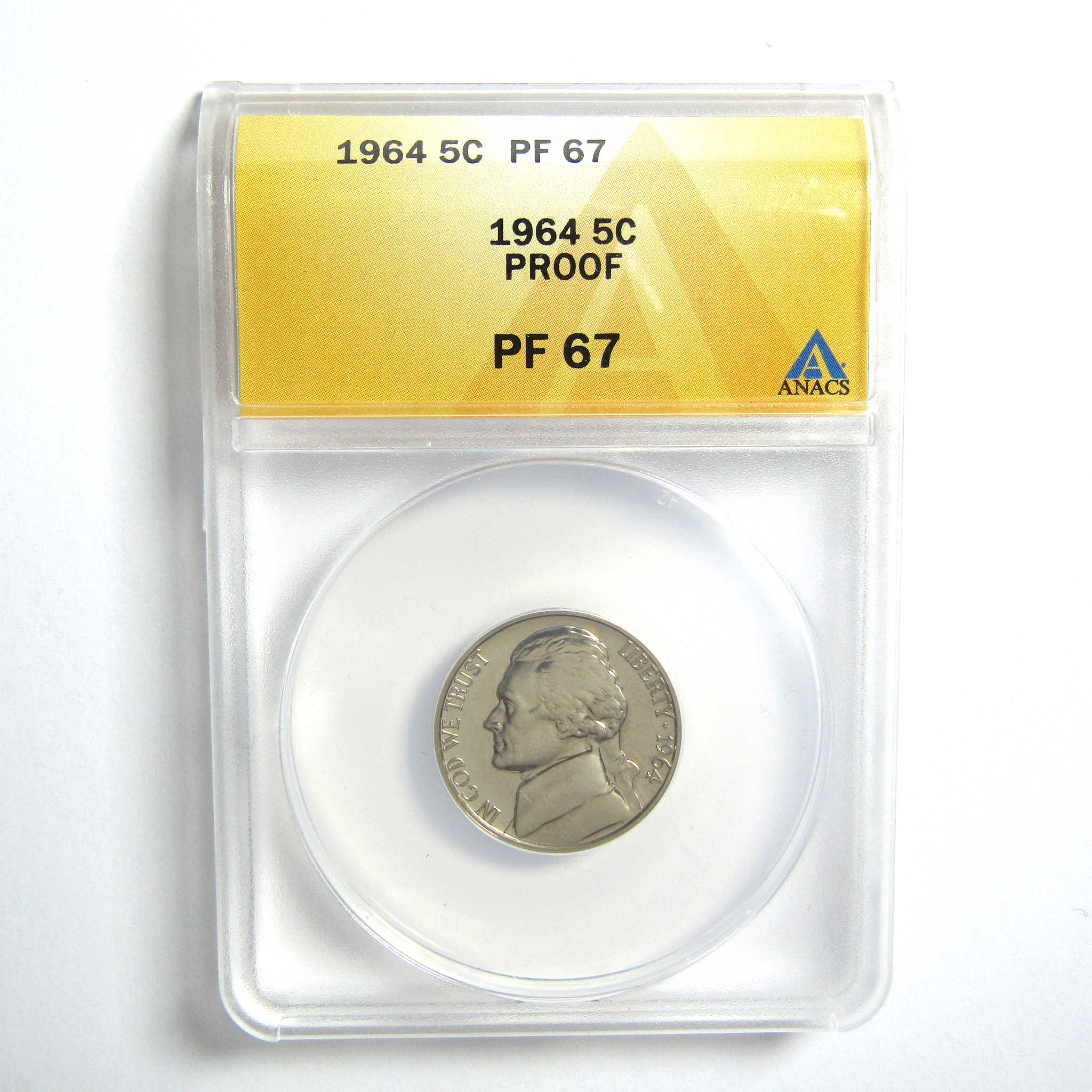 1964 Jefferson Nickel PF 67 ANACS 5c Proof Coin SKU:CPC5067