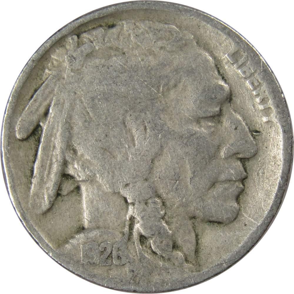 1926 Indian Head Buffalo Nickel G Good 5c Coin Collectible