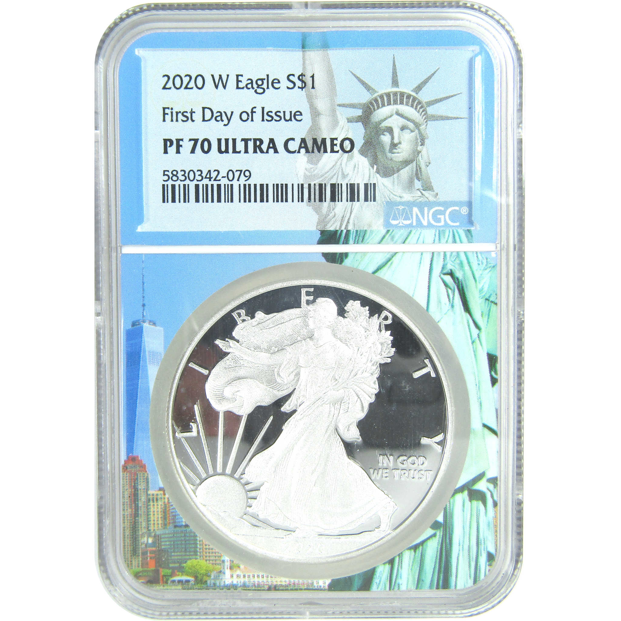 2020 W American Silver Eagle PF 70 UCAM NGC First Day SKU:CPC9540