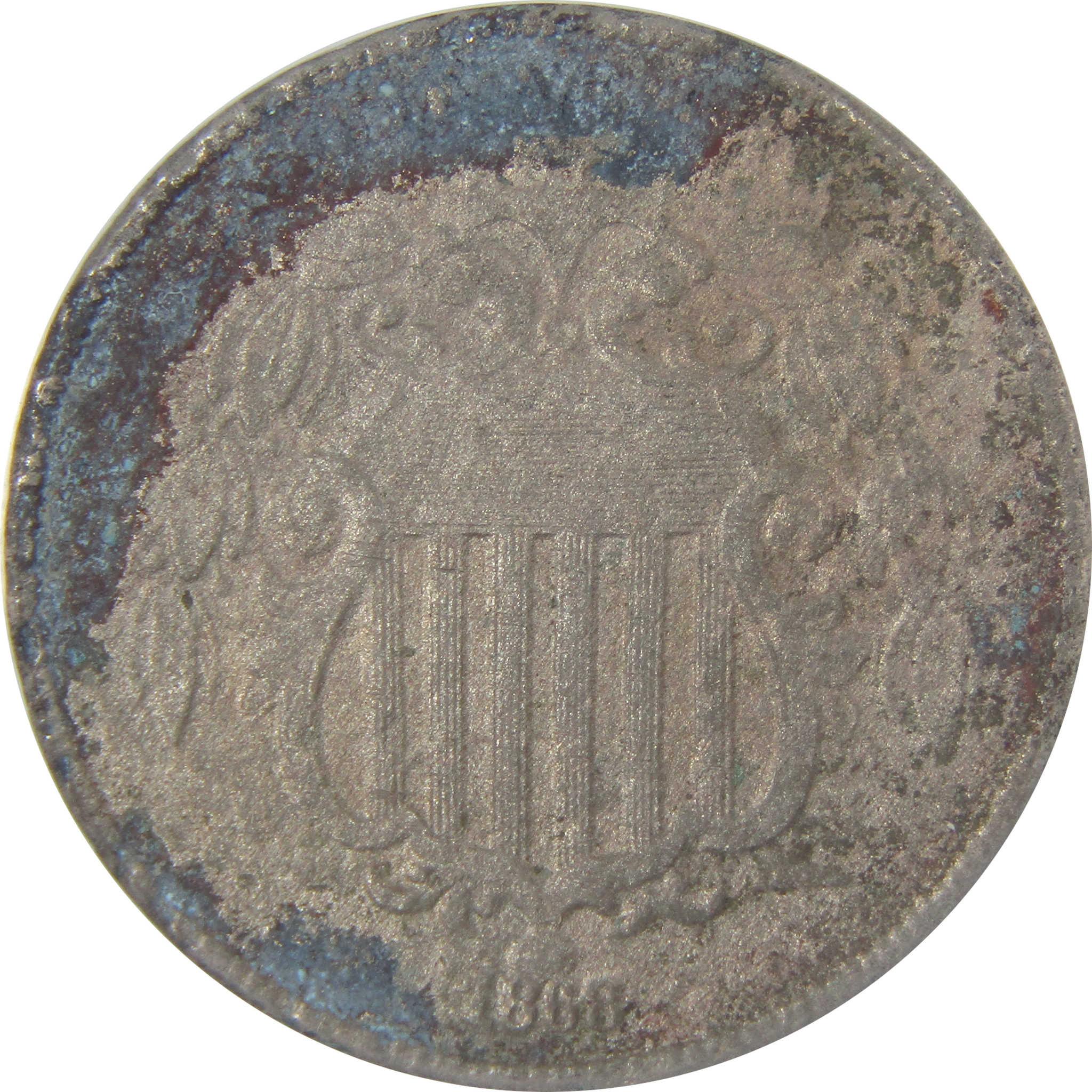 1868 Shield Nickel EF 40 Details ANACS 5c Coin SKU:I24471