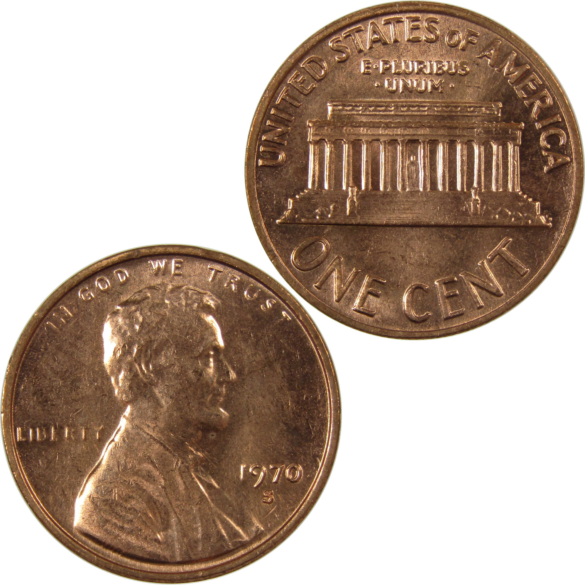 1970 S Small Date Lincoln Memorial Cent Uncirculated SKU:I27842