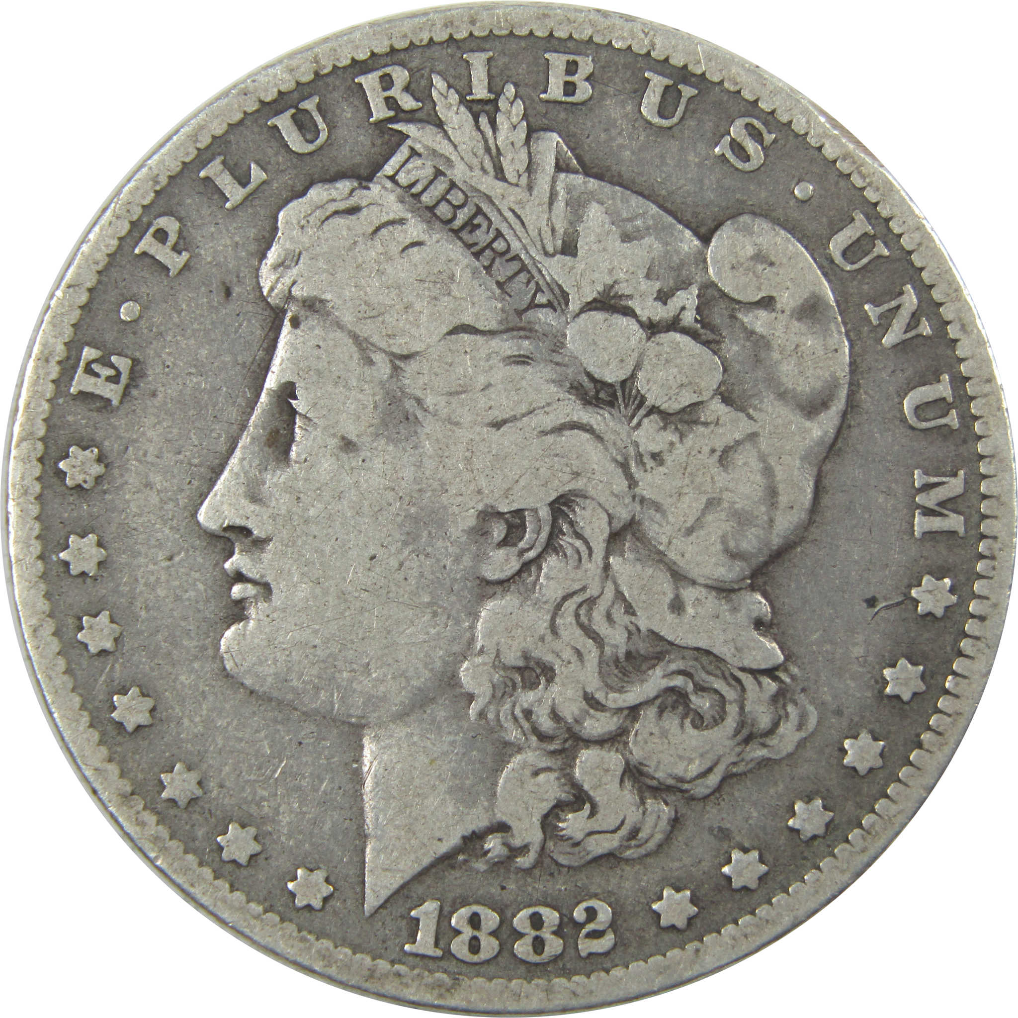 1882 O/S Morgan Dollar VG Very Good Silver $1 Coin SKU:I15485 - Morgan coin - Morgan silver dollar - Morgan silver dollar for sale - Profile Coins &amp; Collectibles