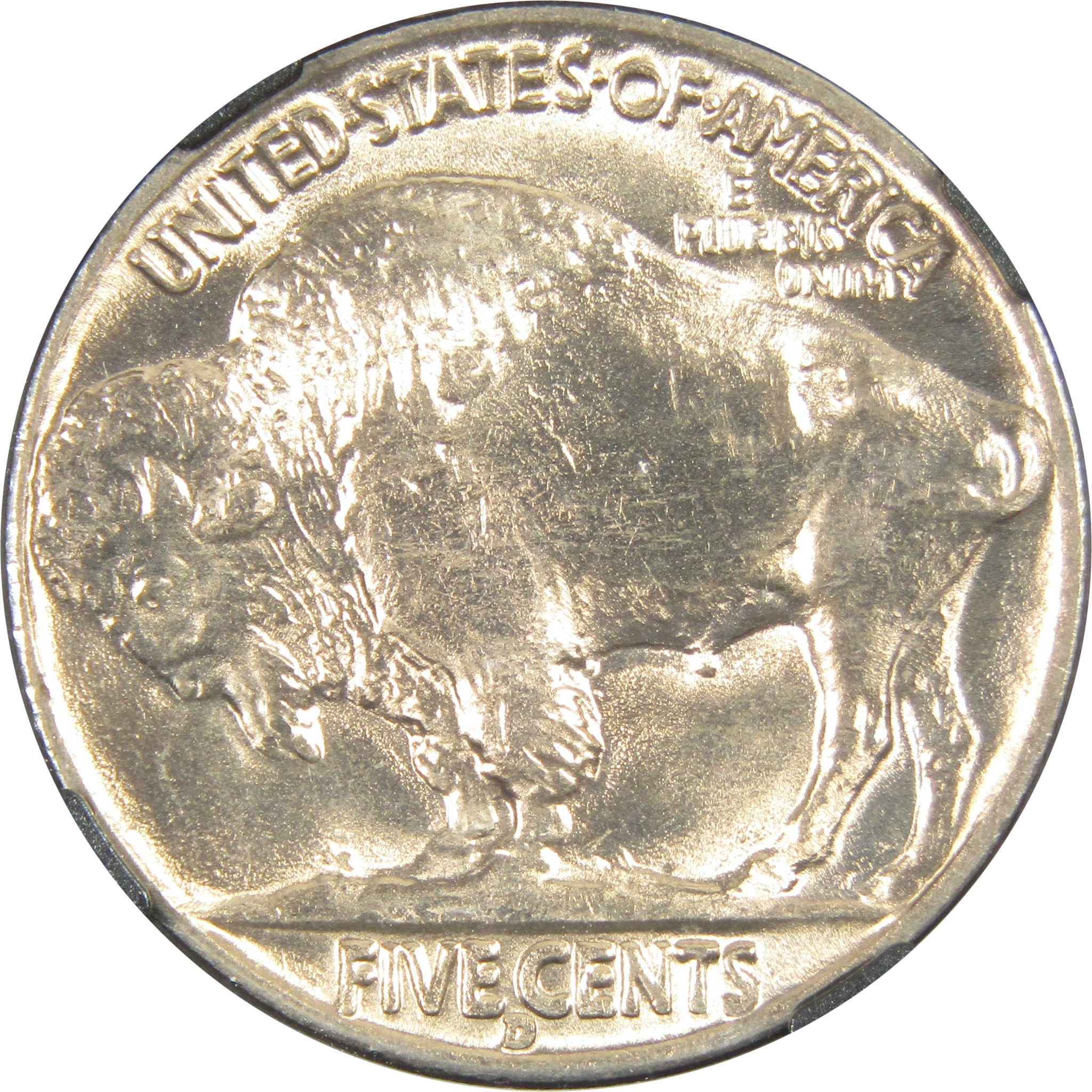 1938 D Buffalo Nickel MS 66 NGC 5c Original Bag Fragment SKU:I14579