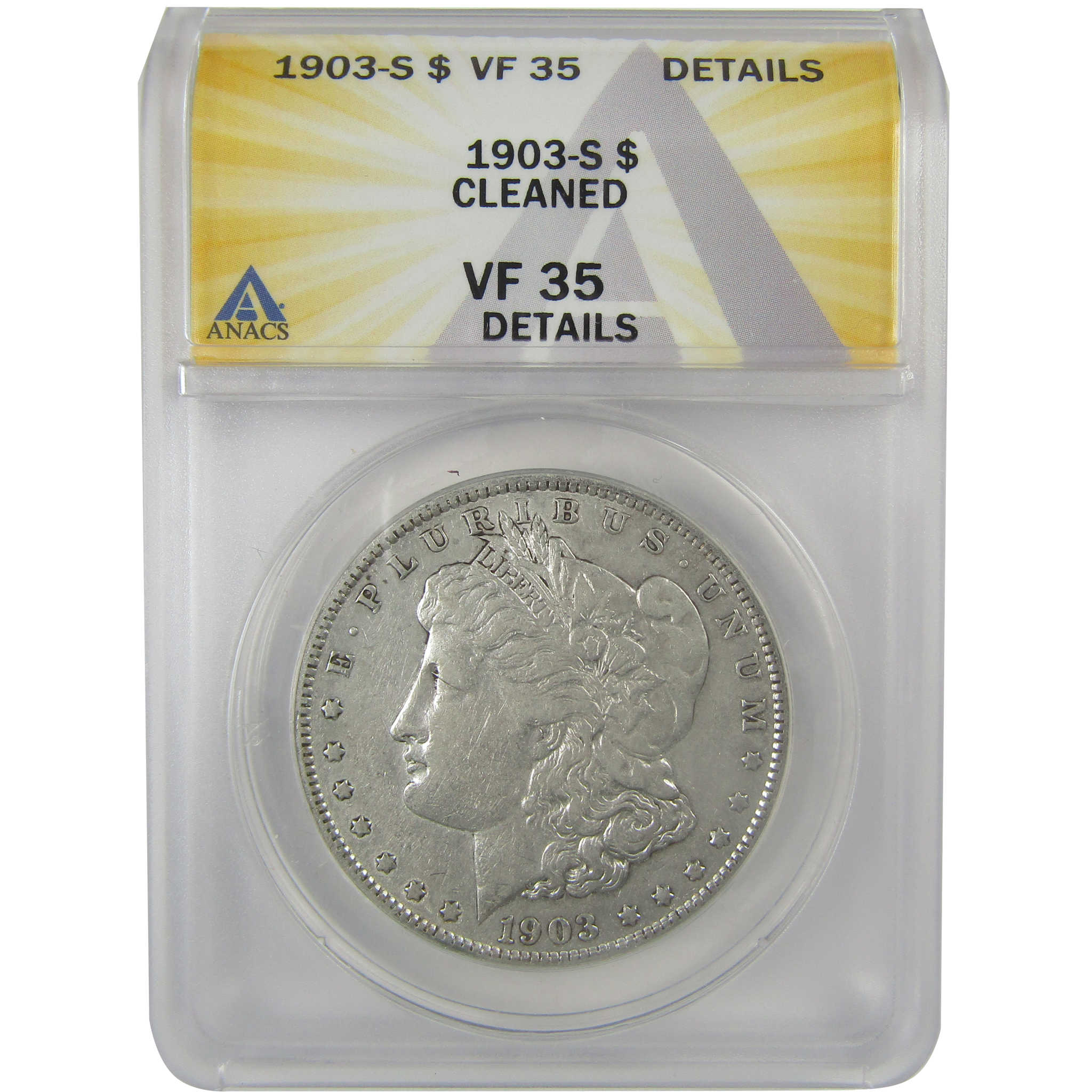 1903 S Morgan Dollar VF 35 Details ANACS Silver $1 Coin SKU:I21775 - Morgan coin - Morgan silver dollar - Morgan silver dollar for sale - Profile Coins &amp; Collectibles