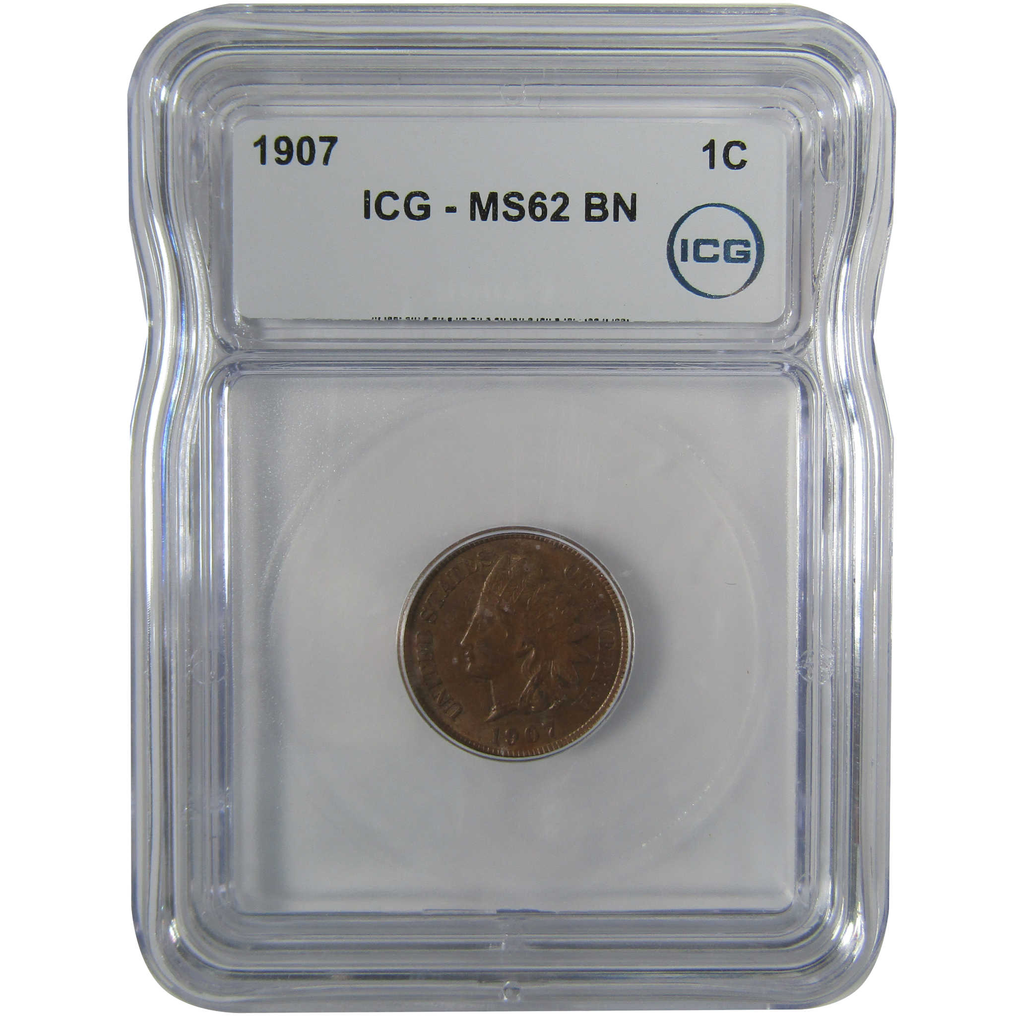 1907 Indian Head Cent MS 62 BN ICG Penny Uncirculated SKU:I22942