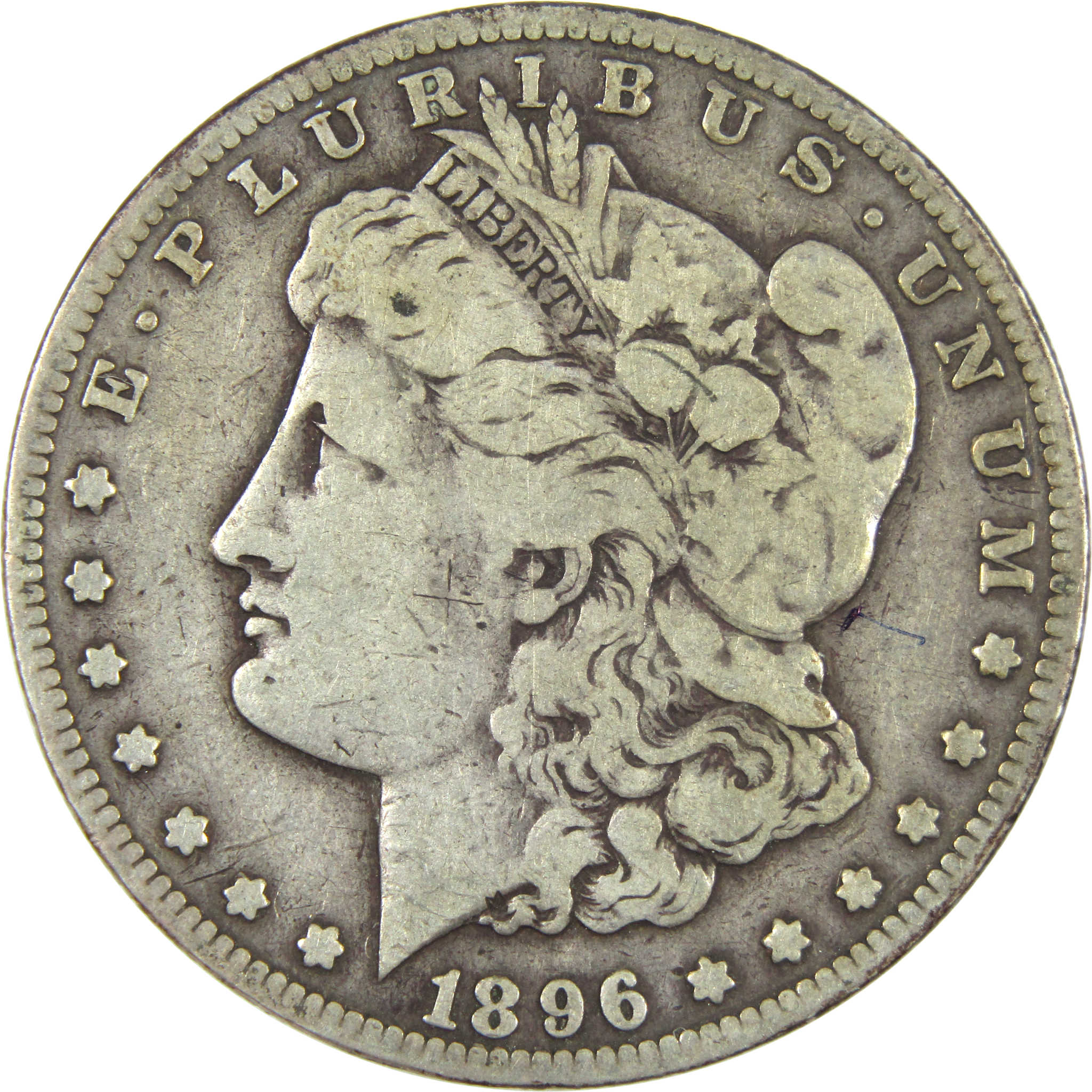 1896 S Morgan Dollar VG Very Good Silver $1 Coin SKU:I14452 - Morgan coin - Morgan silver dollar - Morgan silver dollar for sale - Profile Coins &amp; Collectibles