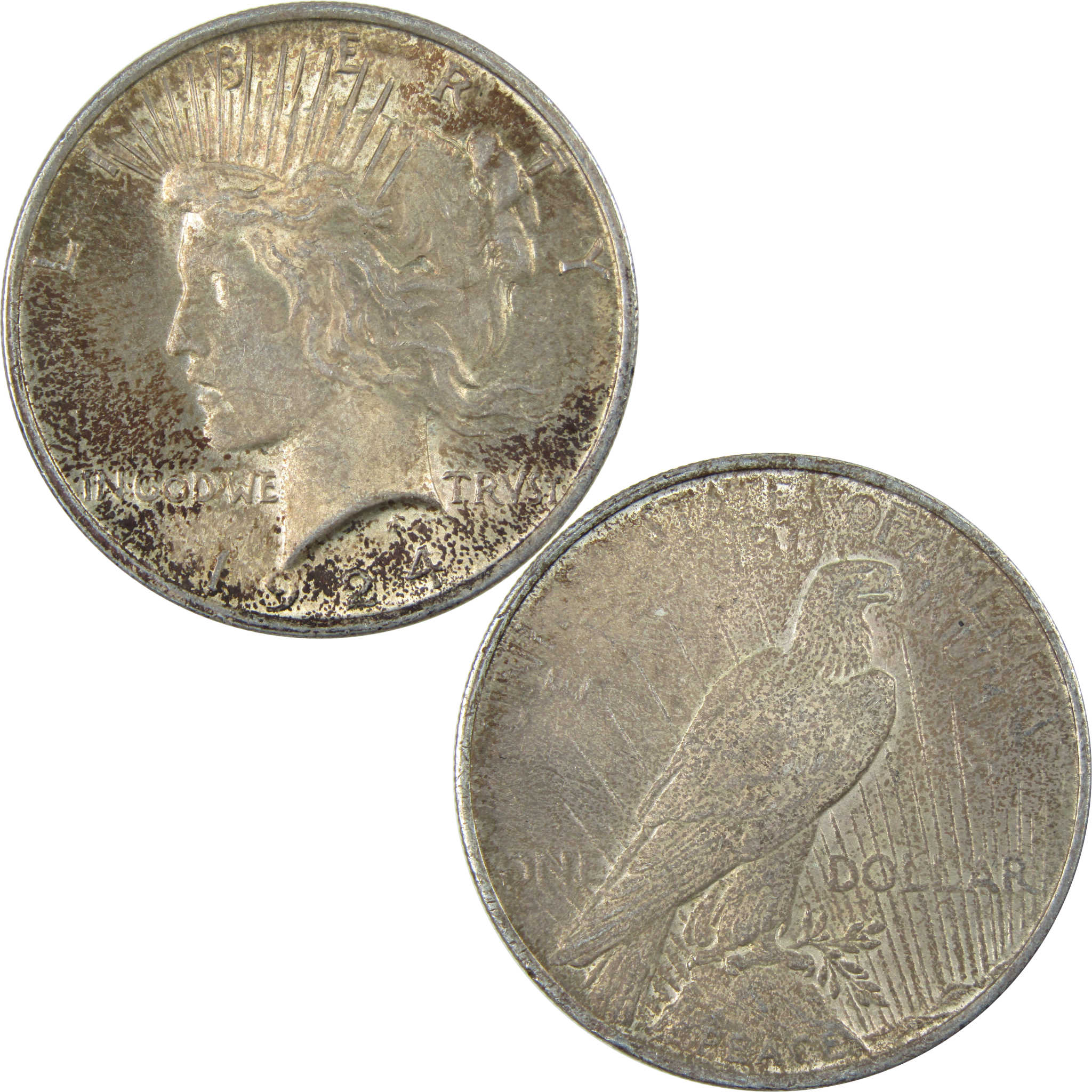 1924 Peace Dollar AU About Uncirculated Silver $1 Coin SKU:I15097