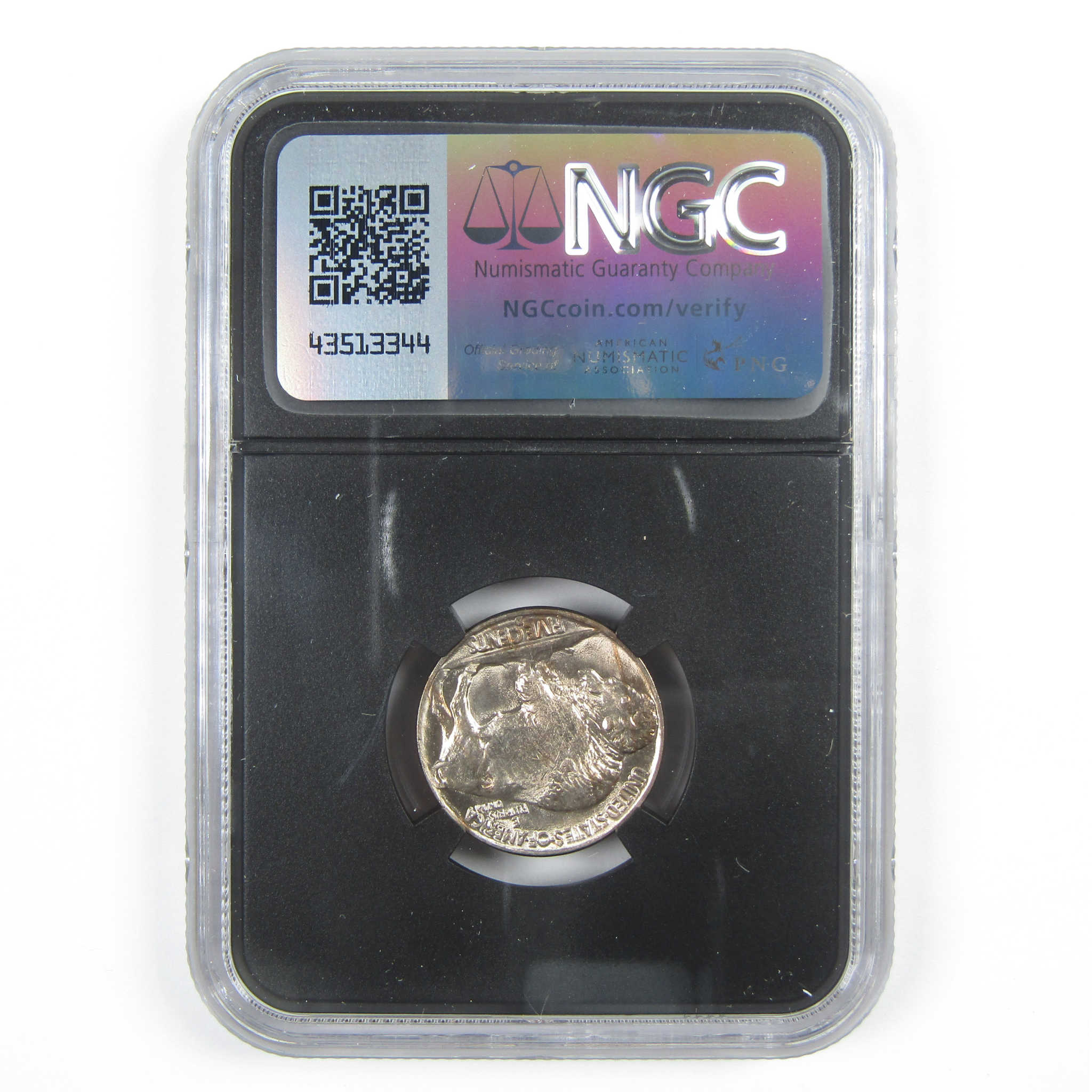 1938 D Buffalo Nickel MS 66 NGC 5c Original Bag Fragment SKU:I14600