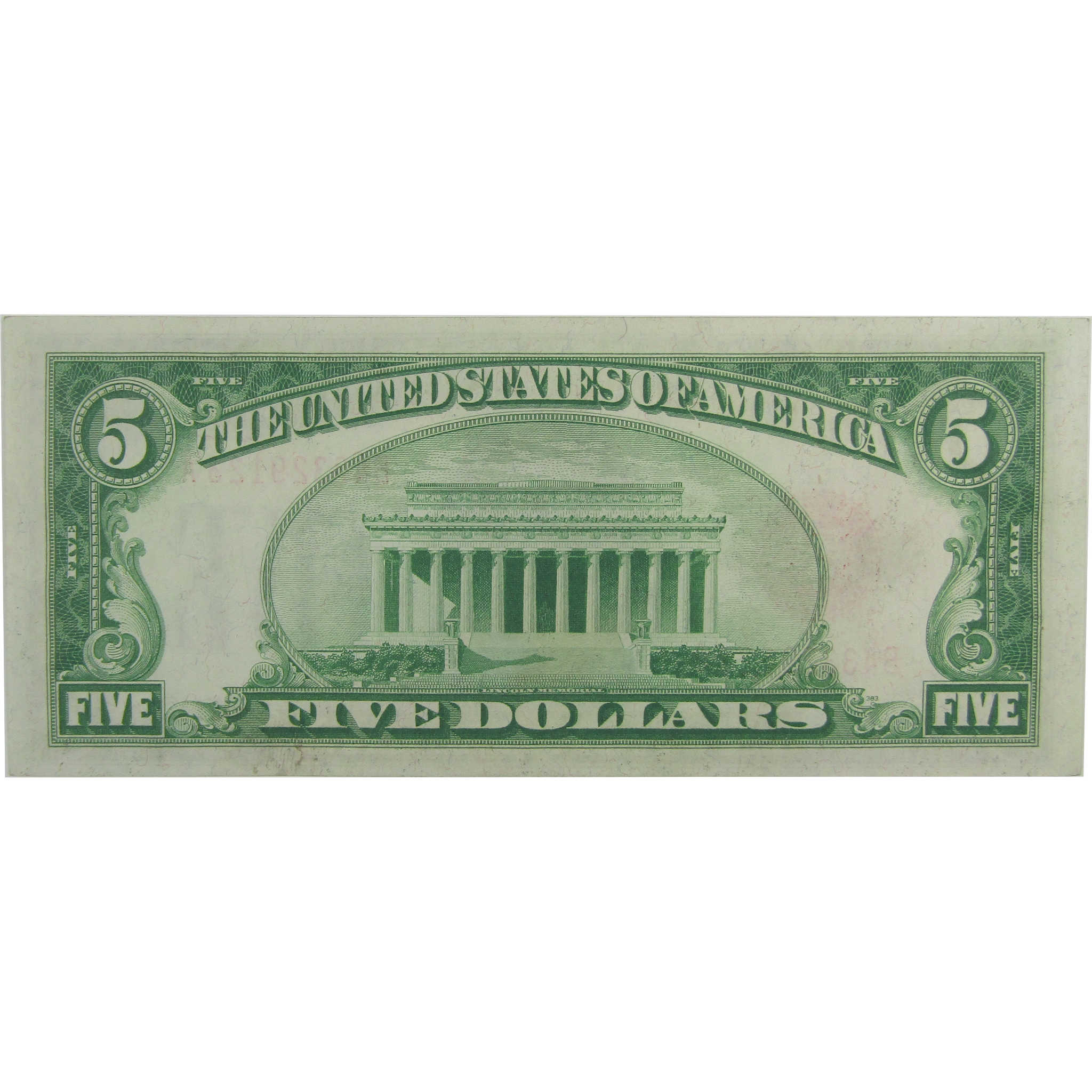1928 $5 Small Size Legal Tender Note Fr 1525 CU Crisp Uncirculated