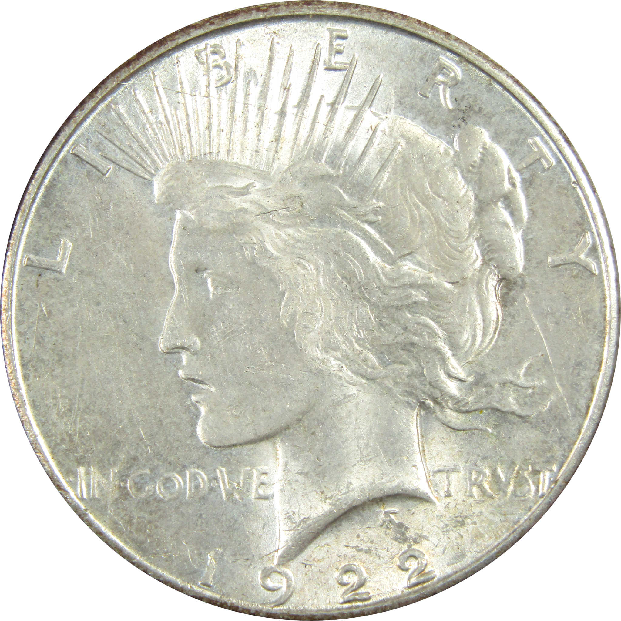 1922 S Peace Dollar Uncirculated Silver $1 Coin SKU:I14329