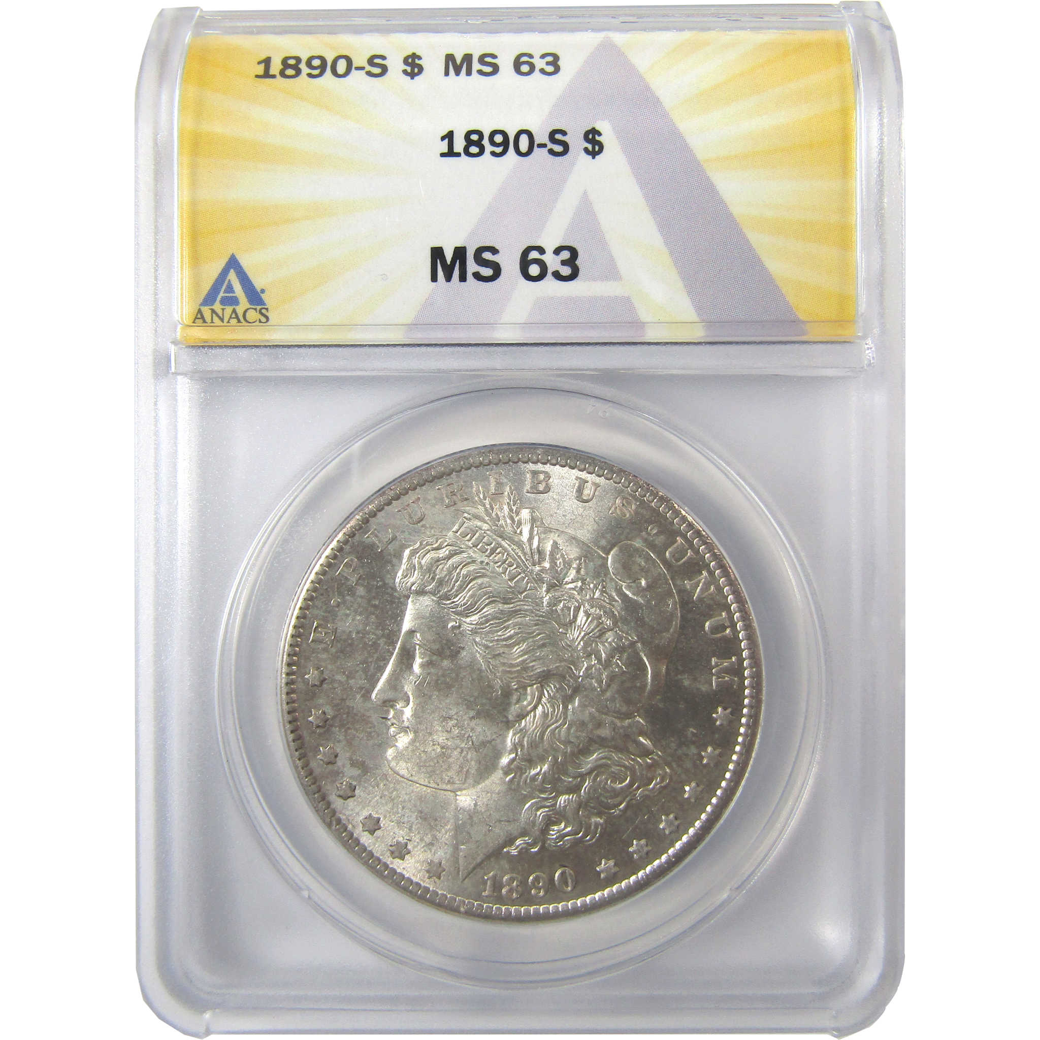 1890 S Morgan Silver Dollar MS 63 ANACS Uncirculated SKU:I24098