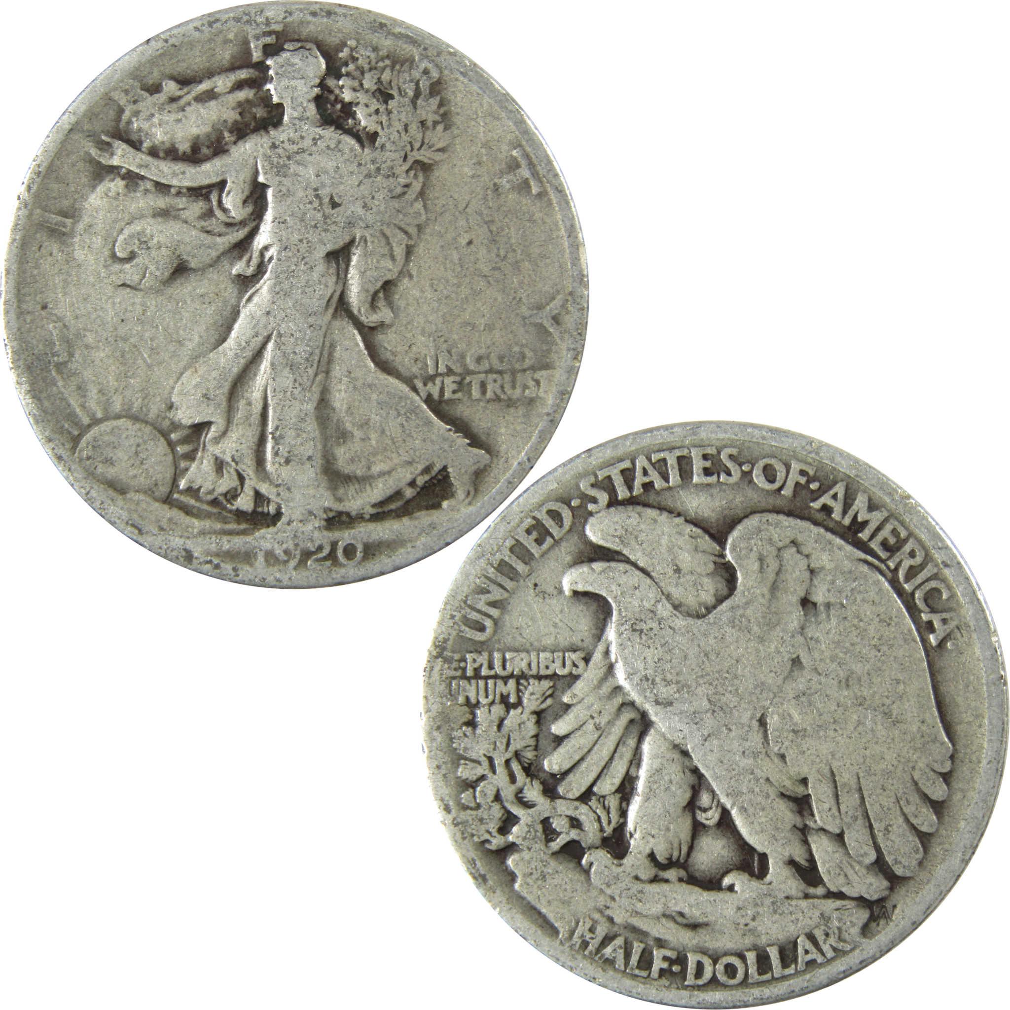 1920 Liberty Walking Silver Half Dollar AG About Good SKU:CP517