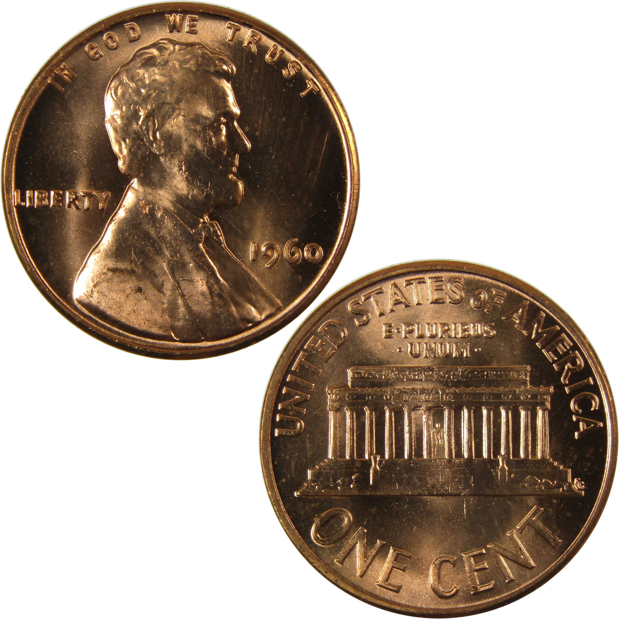 1960 Small Date Lincoln Memorial 1c Uncirculated Mint State SKU:I26574