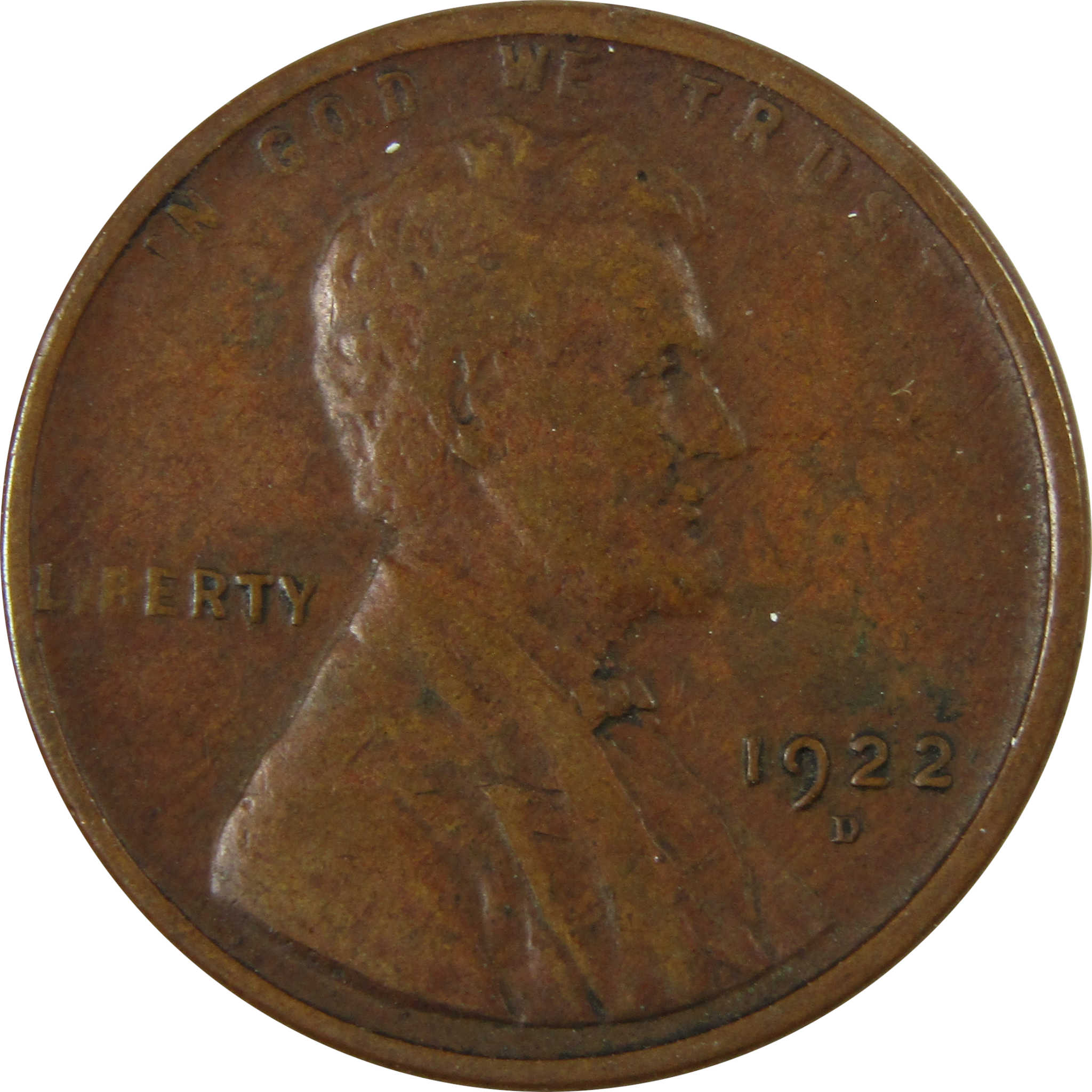 1922 D Lincoln Wheat Cent VG Very Good Penny 1c Coin SKU:I26463