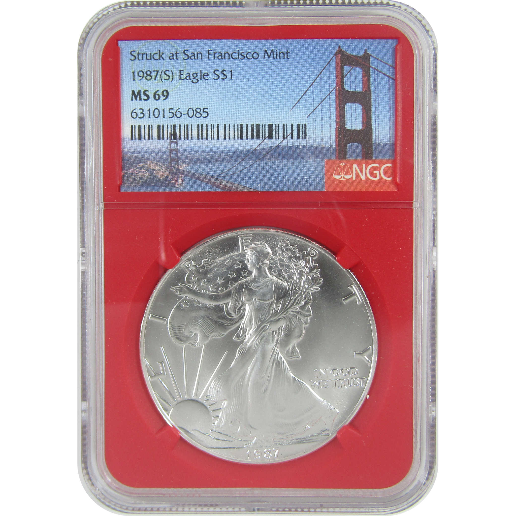 1987 (S) American Eagle Dollar MS 69 NGC 1 oz .999 Silver SKU:CPC8788