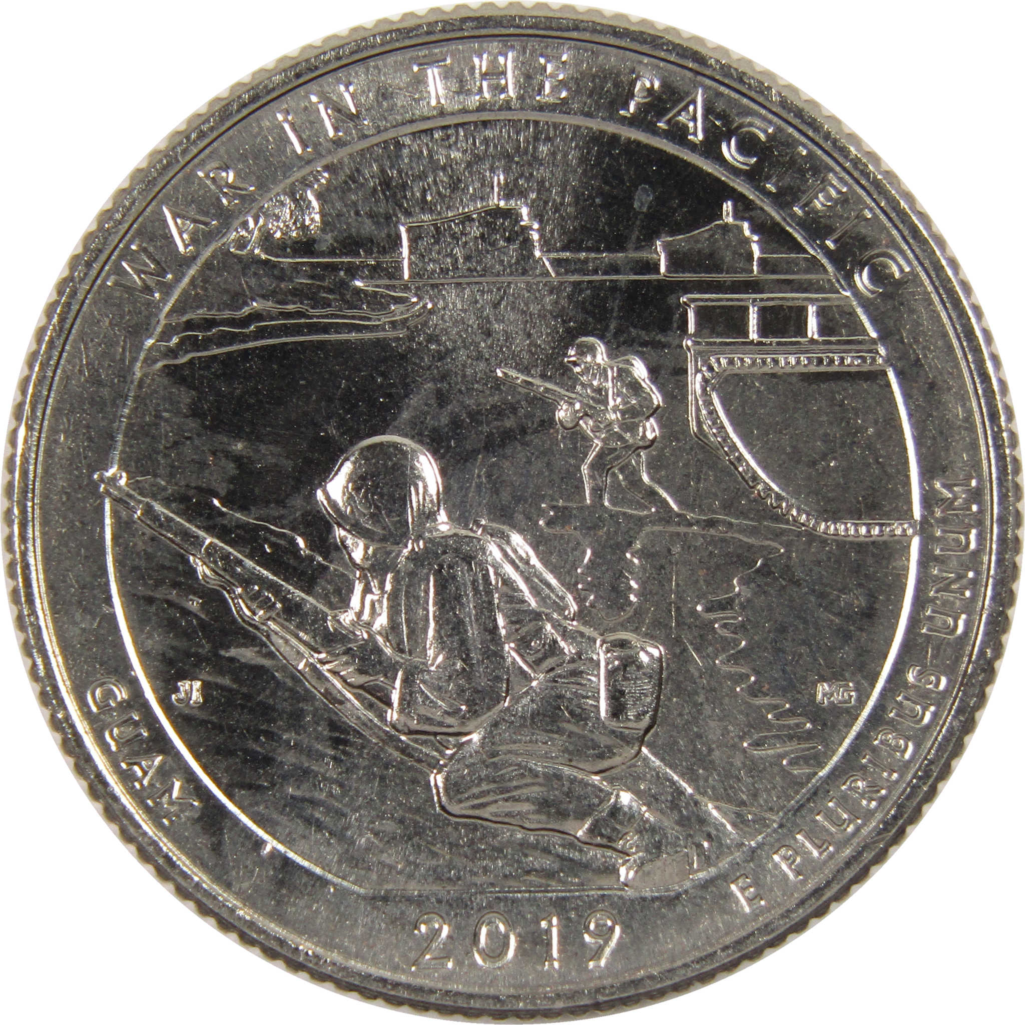 2019 D War in the Pacific NHP National Park Quarter Uncirculated Clad