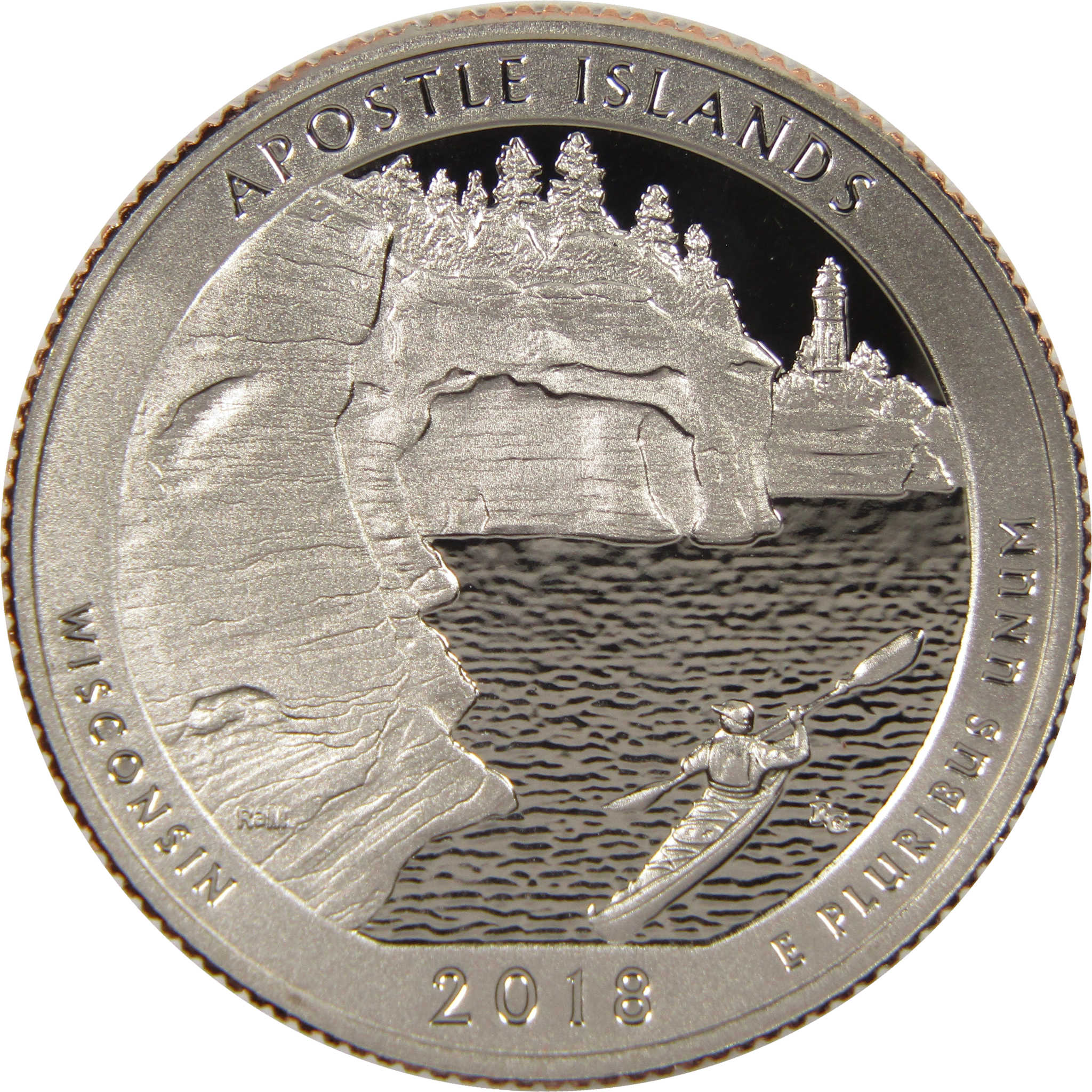2018 S Apostle Islands NL National Park Quarter Choice Proof Clad Coin