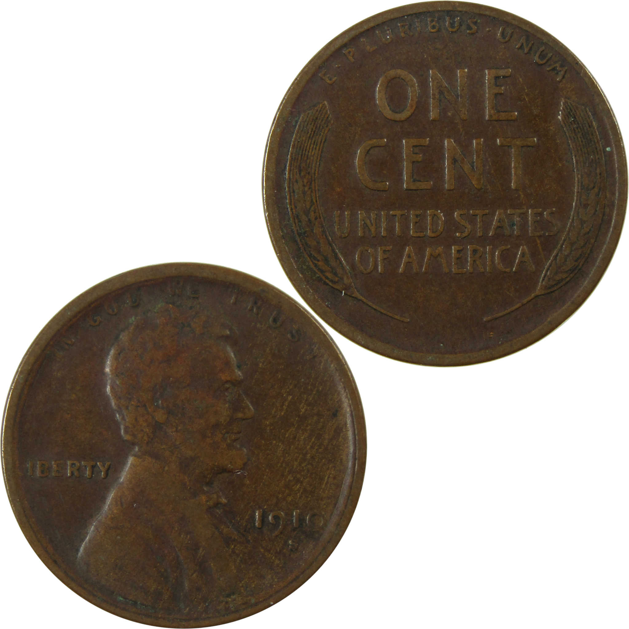 1910 S Lincoln Wheat Cent VF Very Fine Penny 1c Coin SKU:I25270